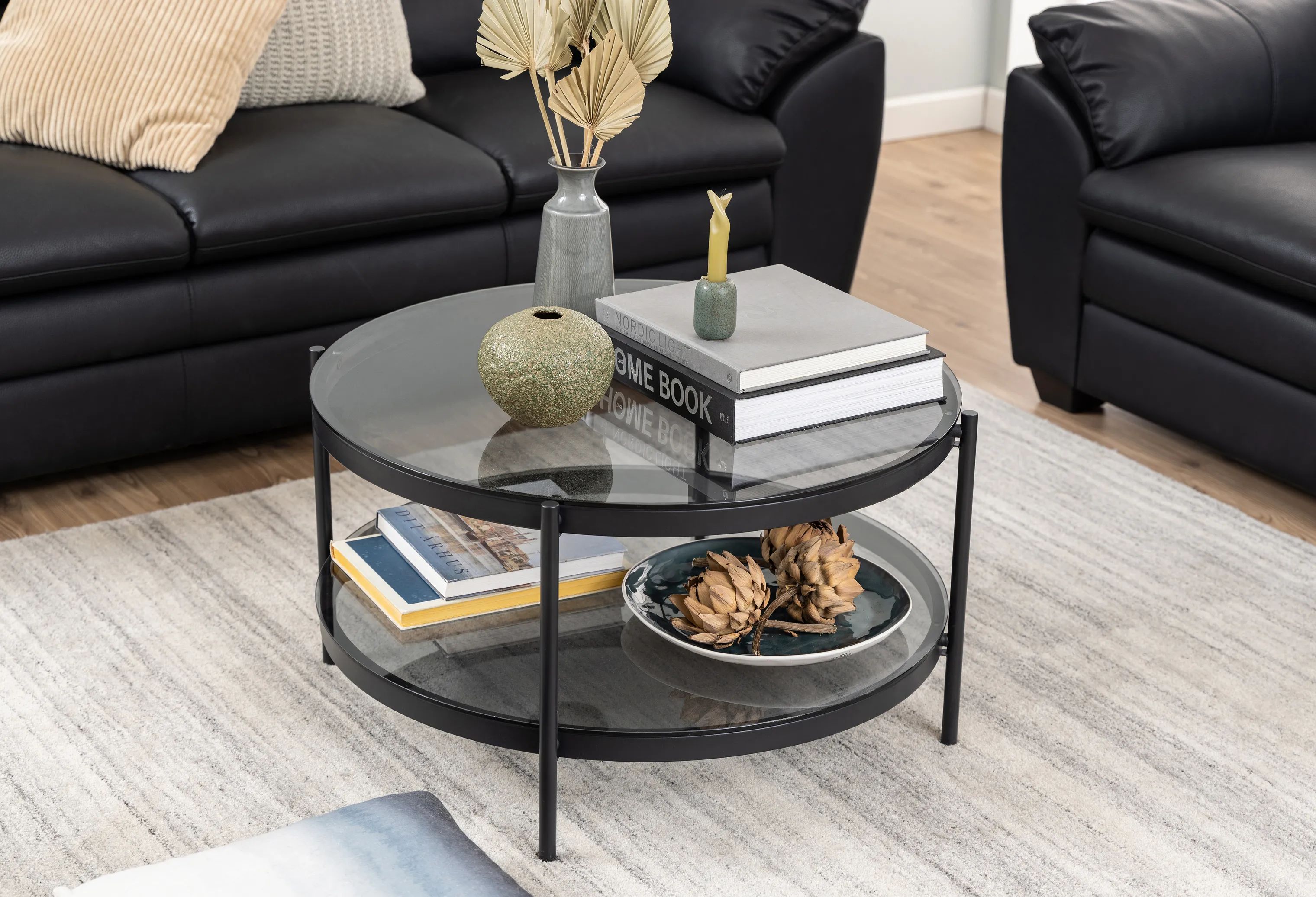 CASA Living Sofaborde Bayonne Sofabord i Grå/sort, 2