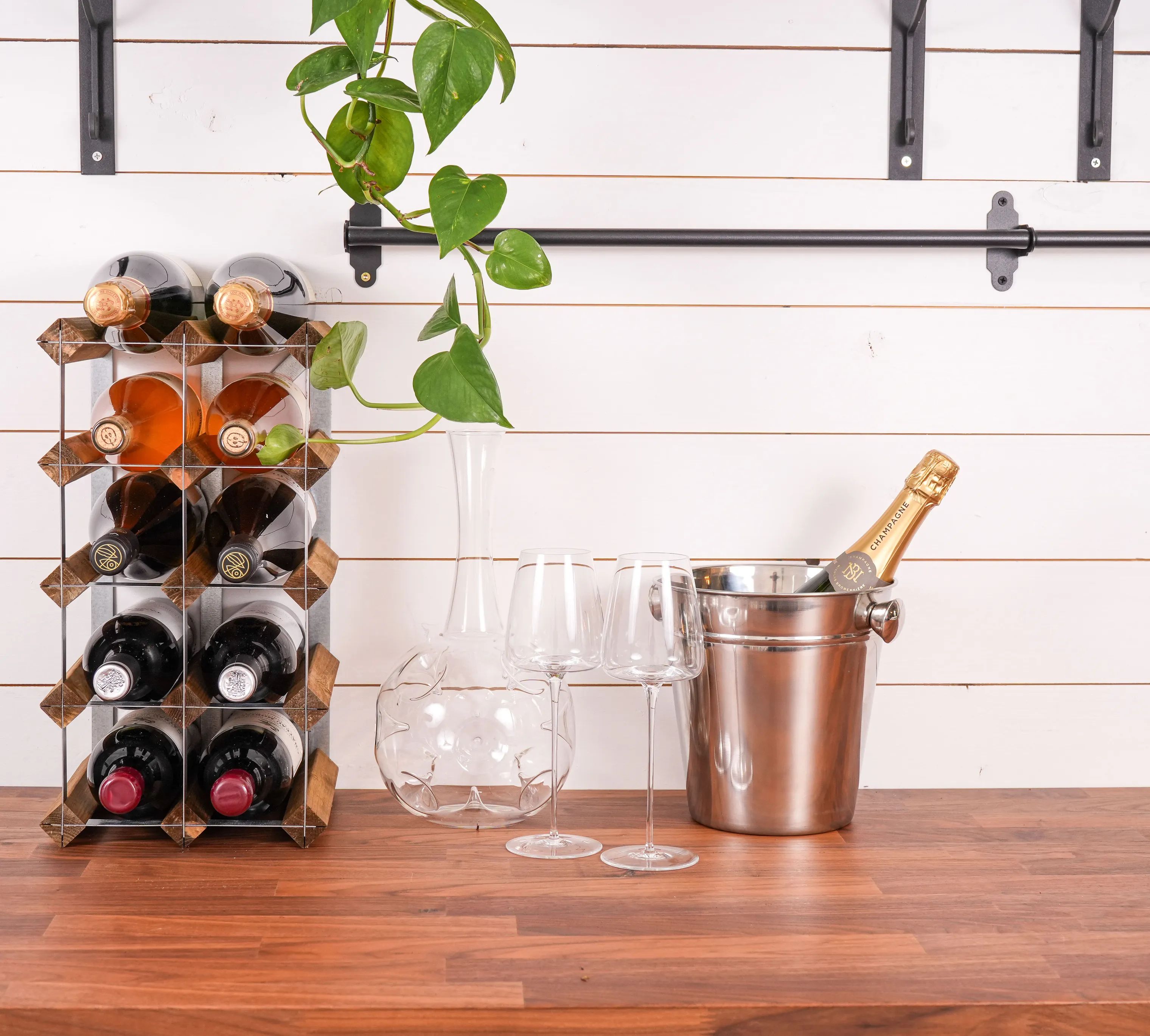Traditional Wine Racks Vinreoler Vinreol i Lys eg, 12 flasker, 3