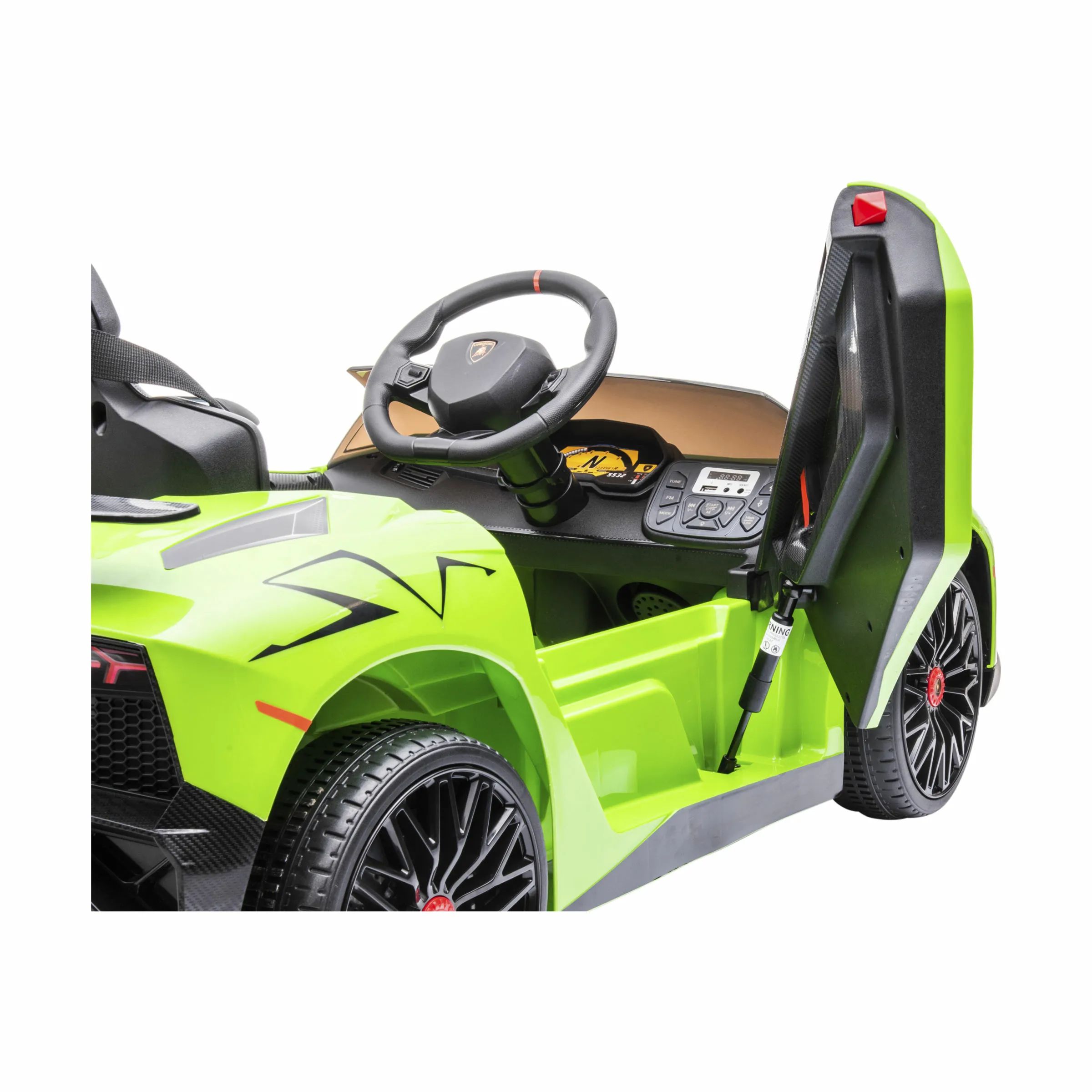 NORDIC PLAY Speed El-biler til børn Elektrisk Bil -  Lamborghini Aventador SV i grøn, 2