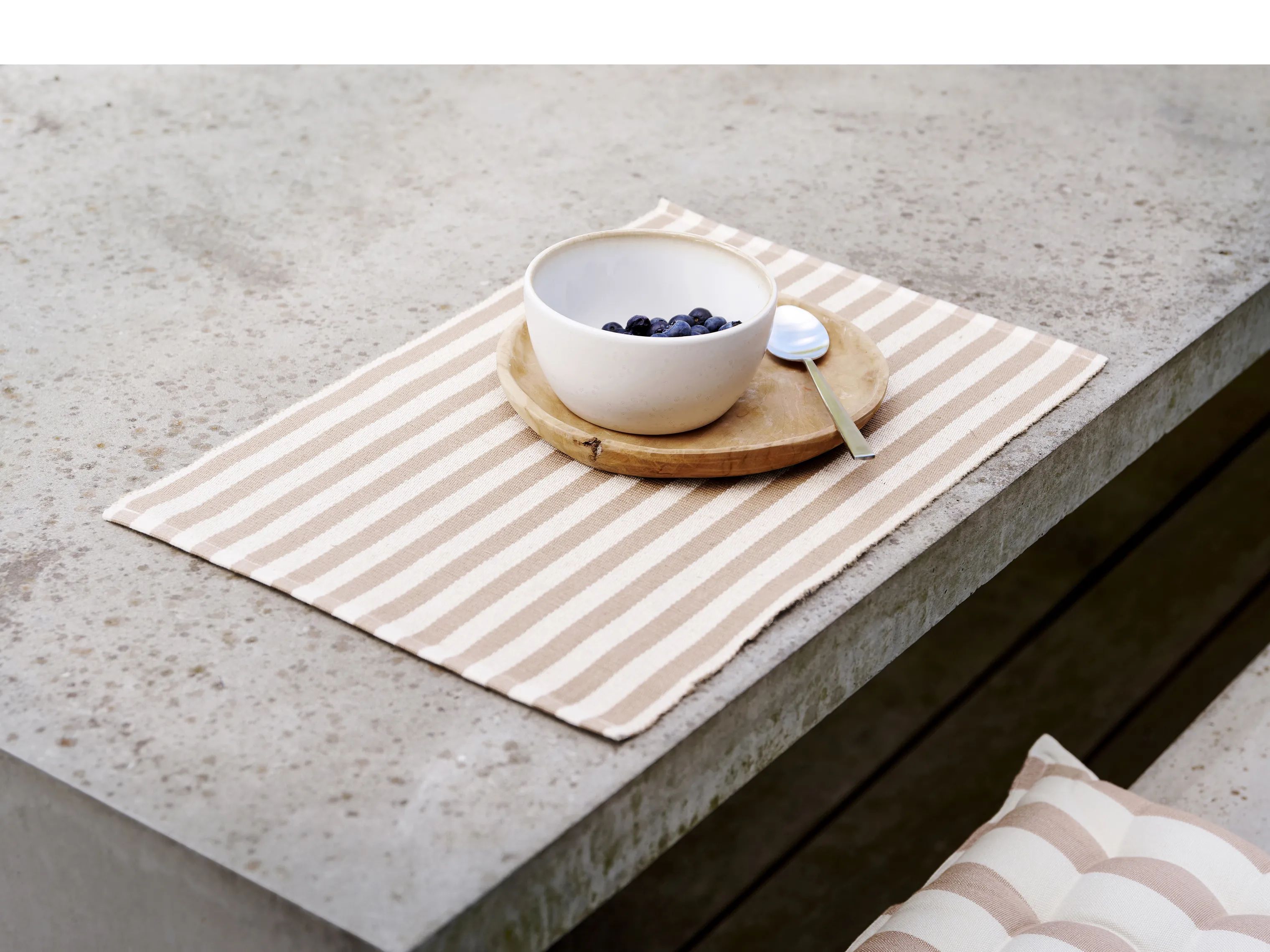 Södahl Dækkeservietter Statement Stripe Dækkeserviet i Beige, 2
