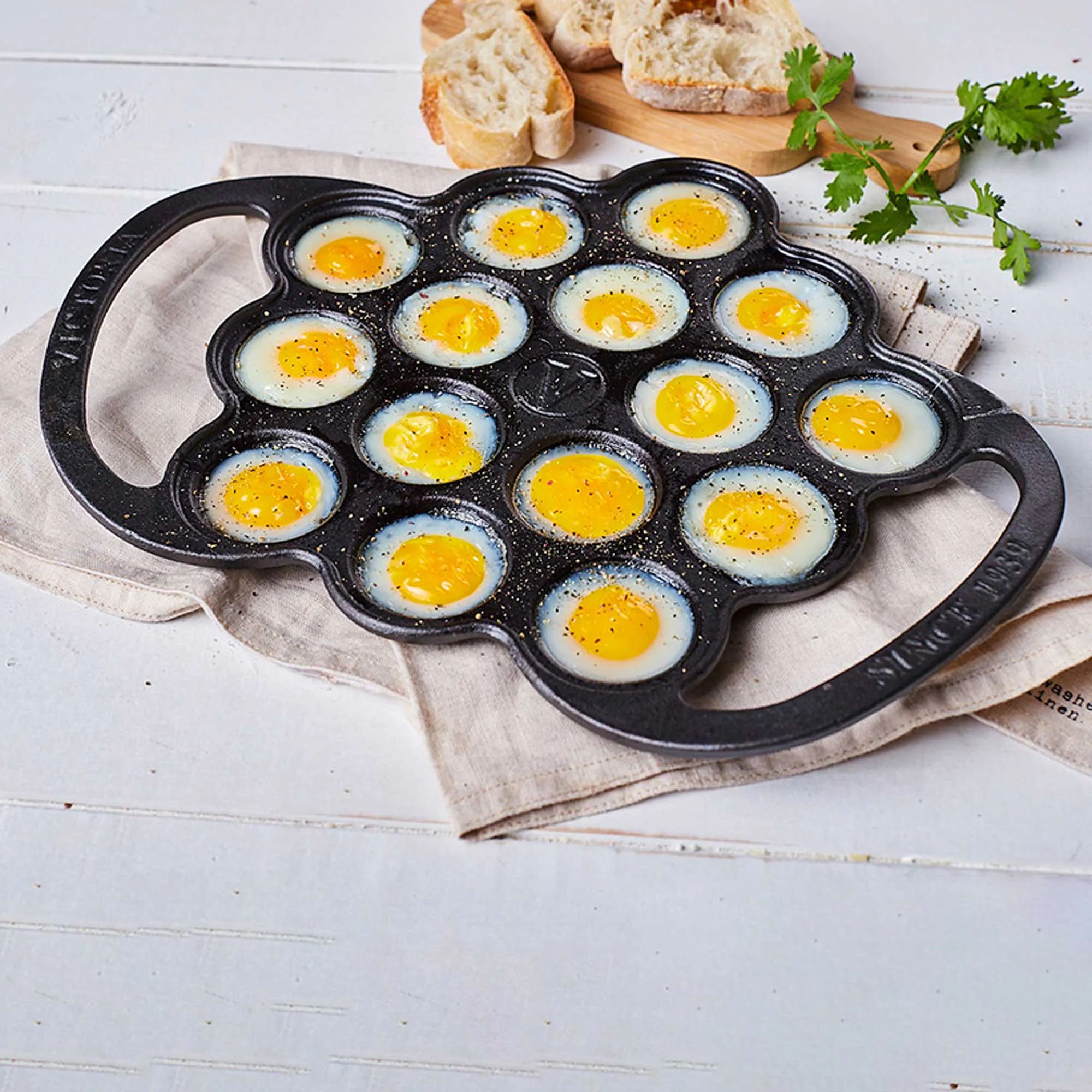 Victoria Æbleskivepander Emaljeret Æbleskivepande i Sort, 2