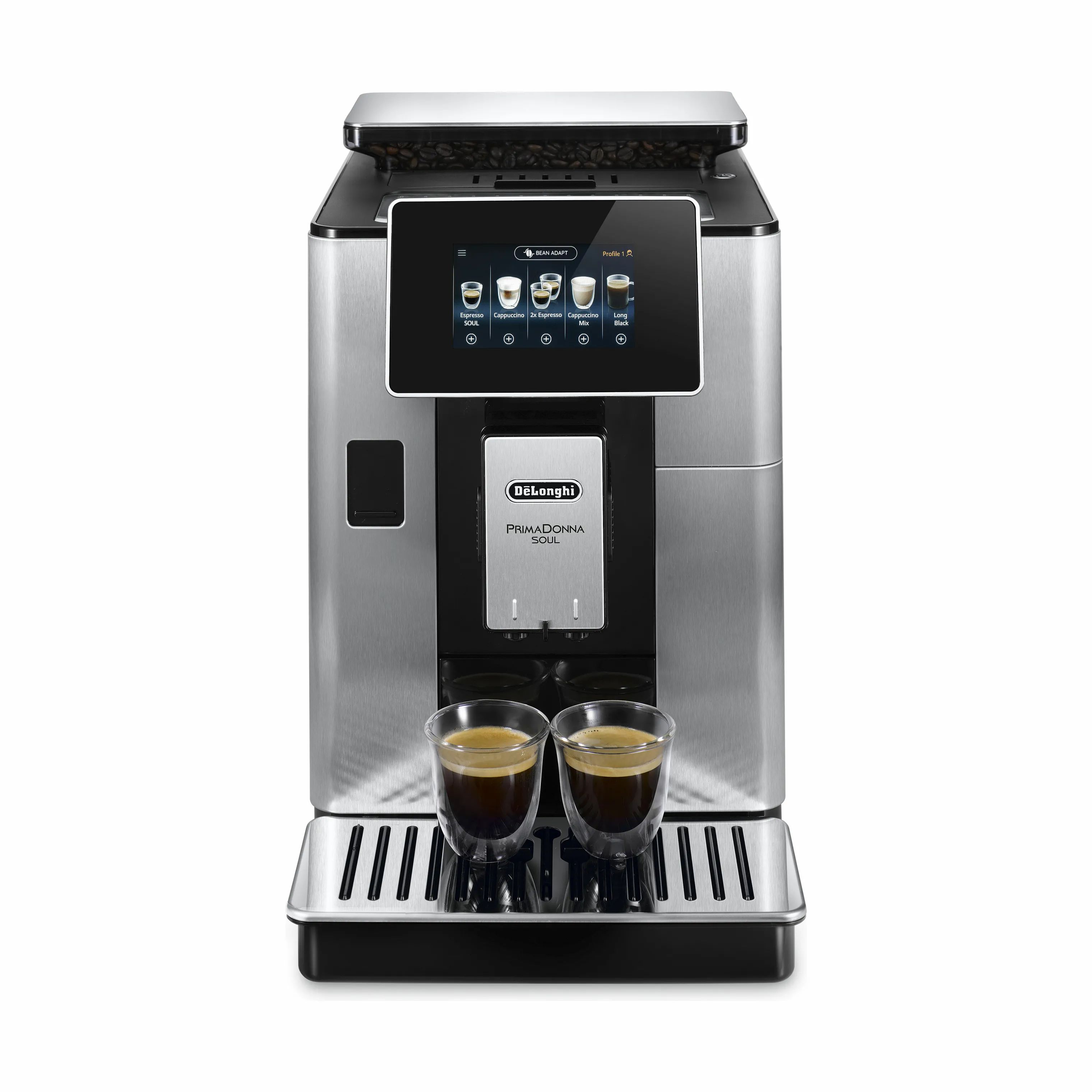 DeLonghi Espressomaskiner PrimaDonna Soul Espressomaskine i Sølvfarvet, 1