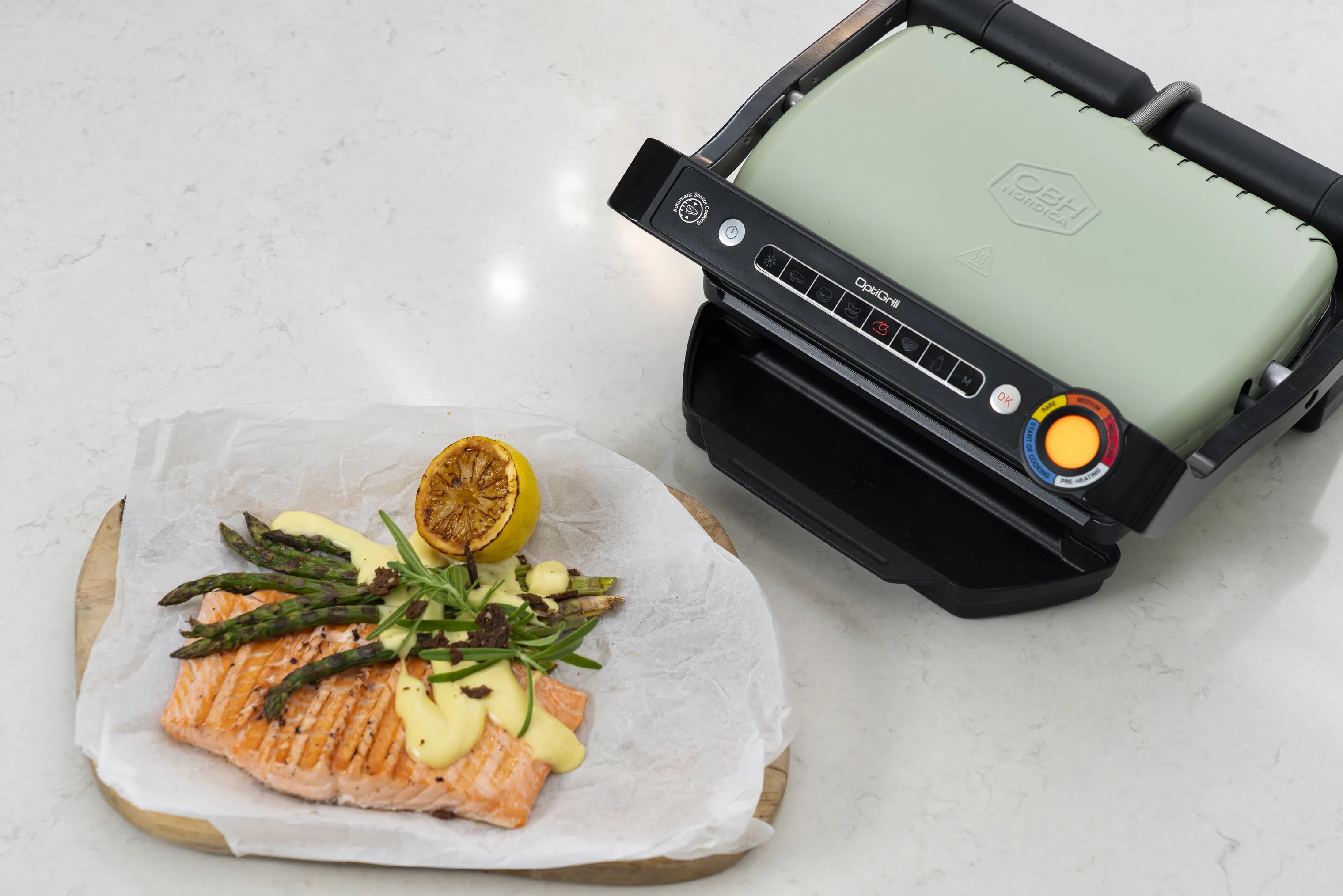 OBH Nordica Bordgrill OptiGrill Bordgrill i Sort/grøn, 8