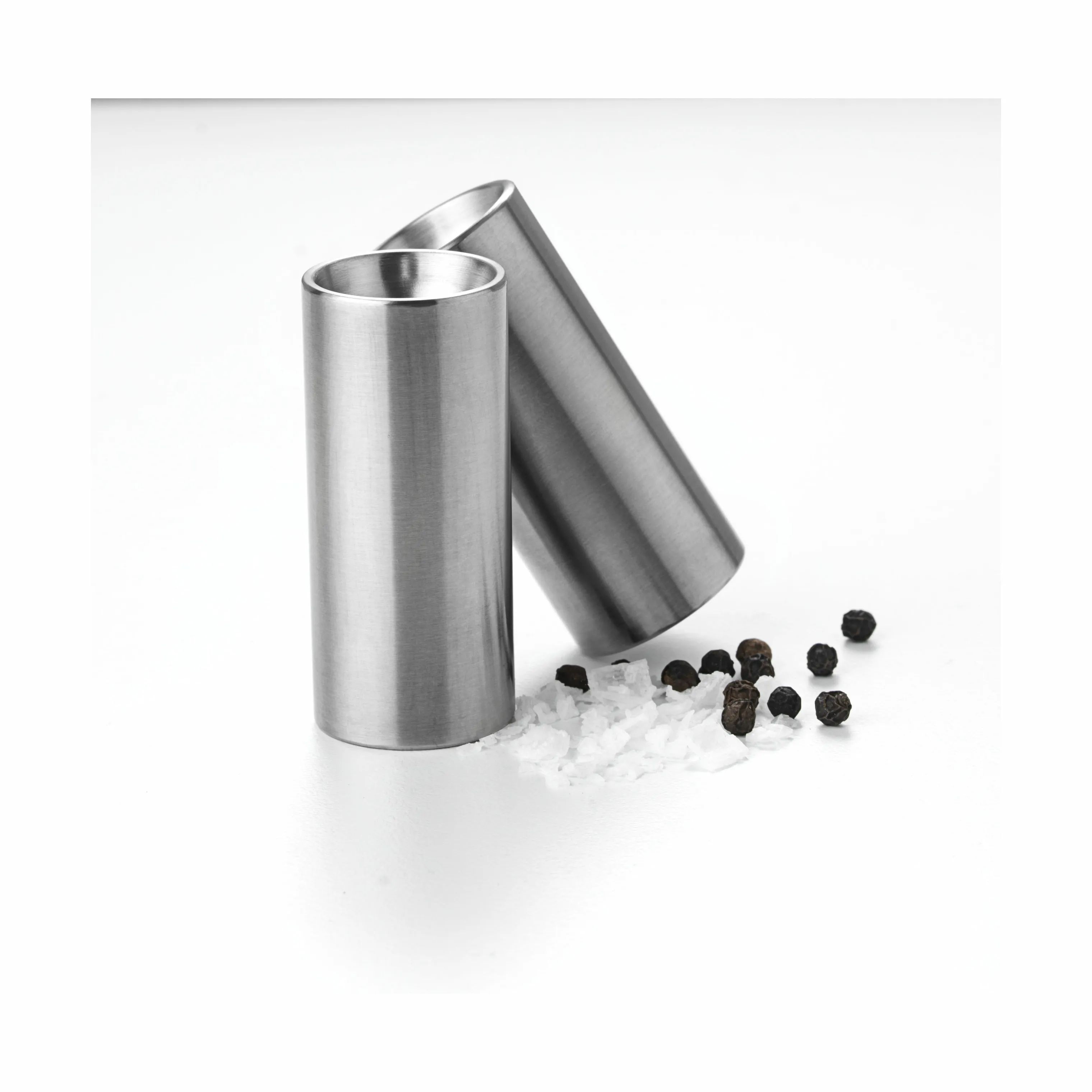 Stelton Strøsæt Cylinda-line AJ Salt/peber sæt i Sølvfarvet, 2