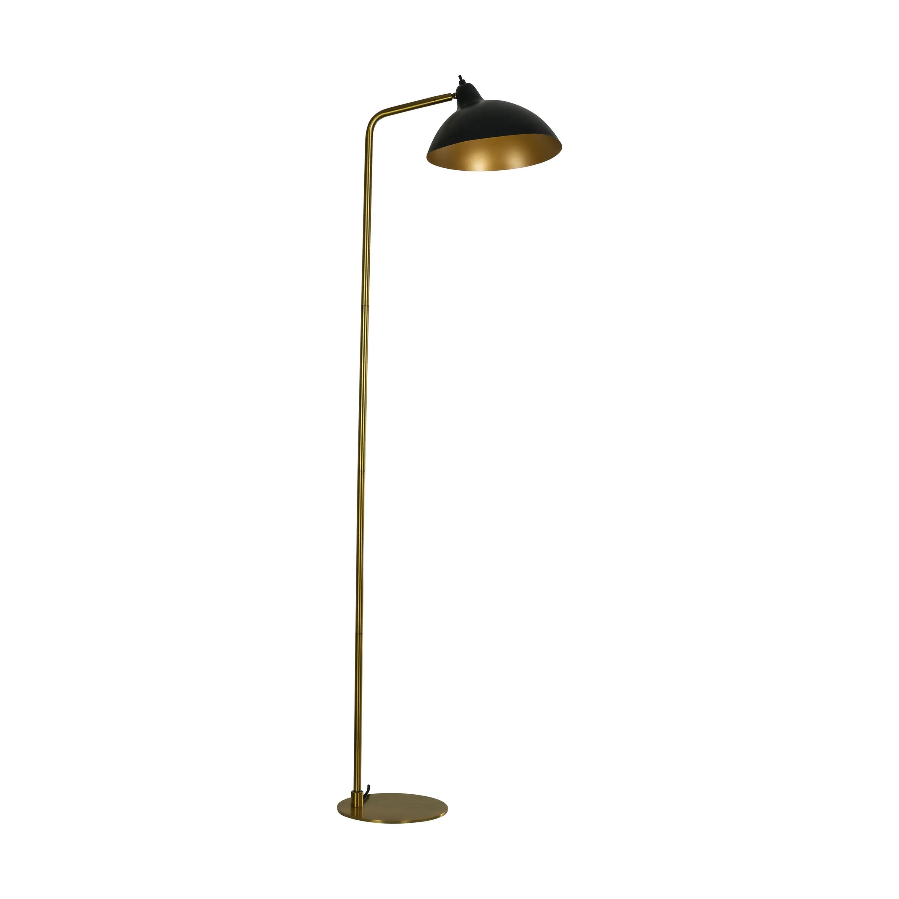 Dyberg Larsen Gulvlamper Futura Gulvlampe i Sort/ guld/ messing, 1
