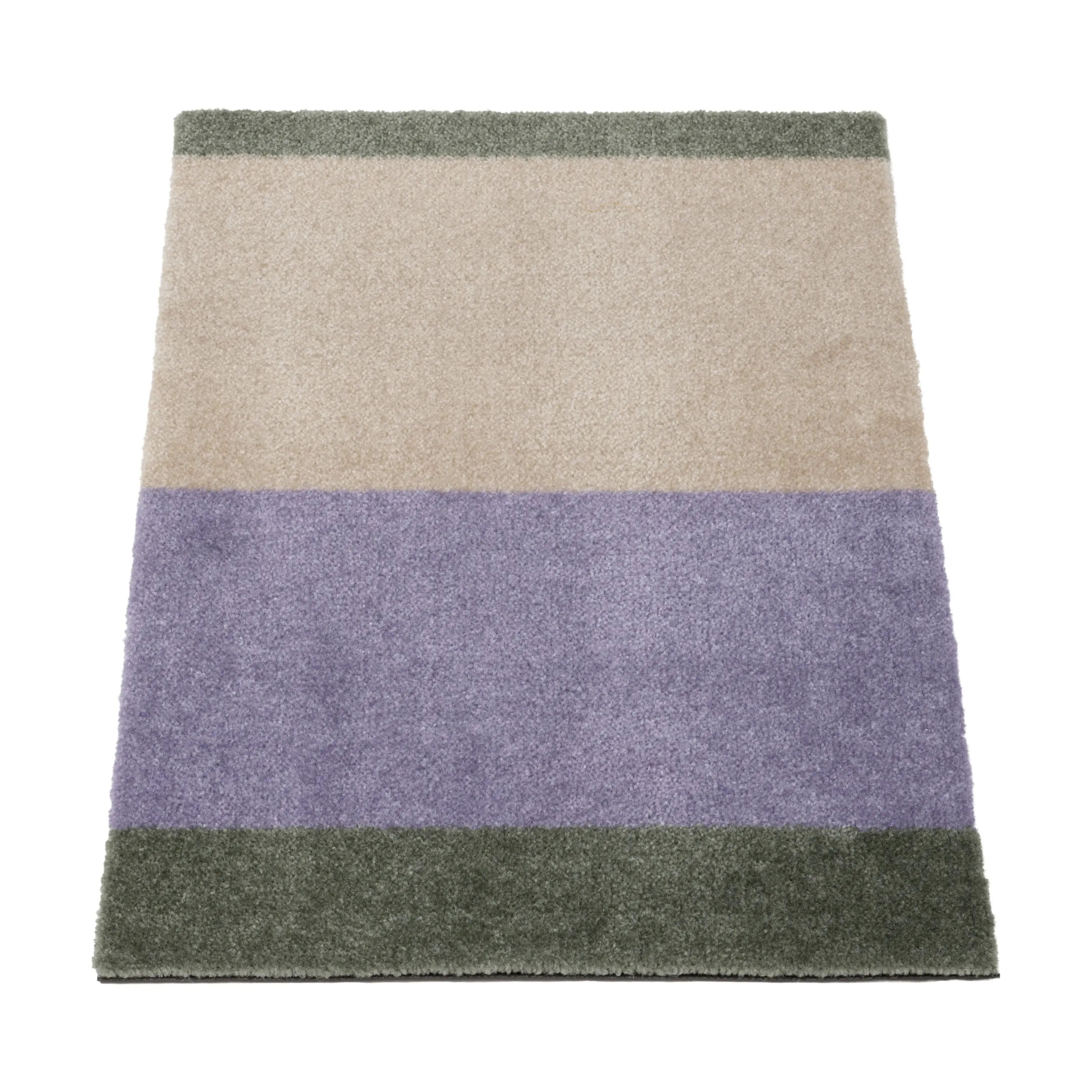 Tica Copenhagen Dørmåtter Stripes Horisontal Gulvmåtte i Lilla/Ivory/grøn, B40 x L60 cm, 7