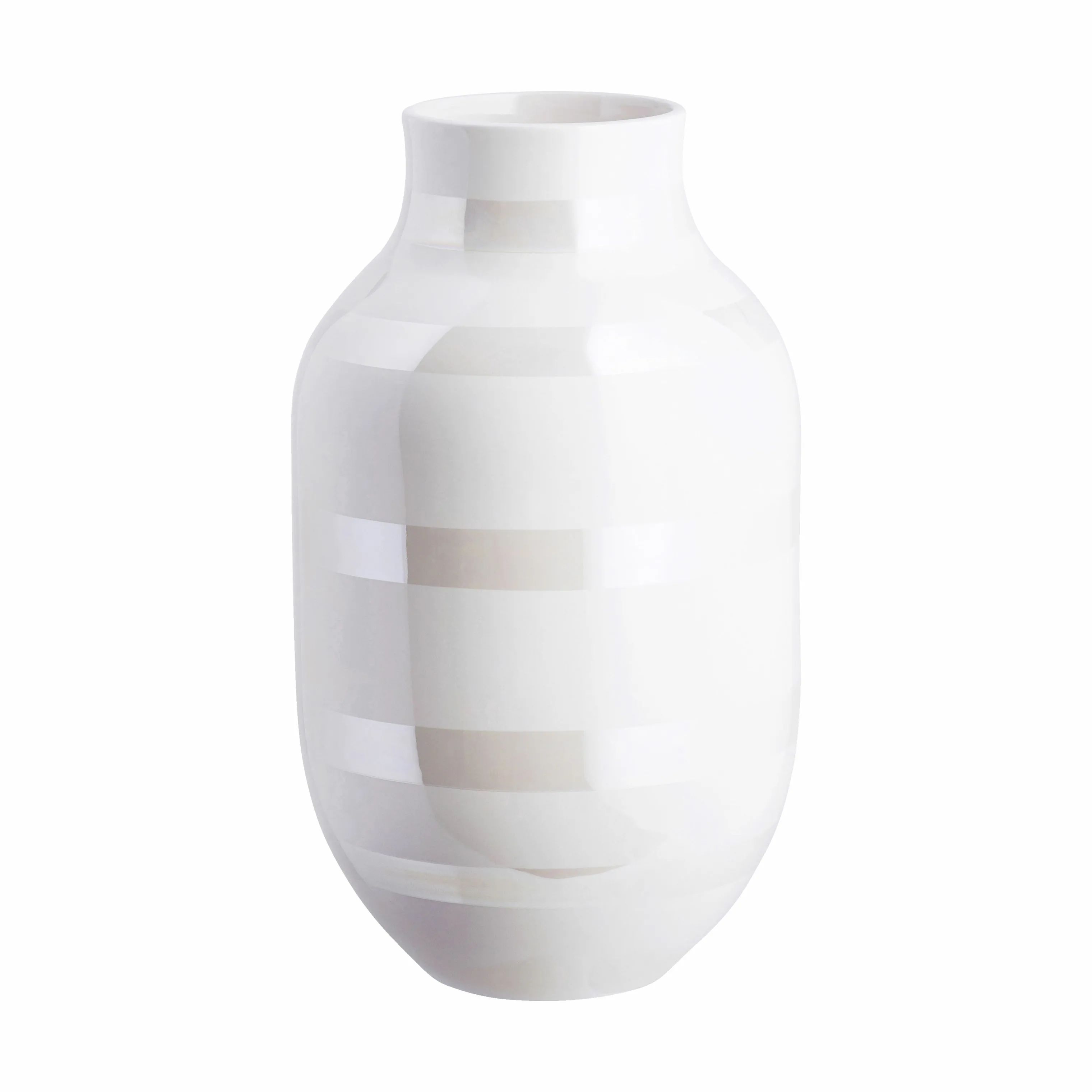 Kähler Vaser Omaggio Vase i Hvid/perlemor, H30 x Ø19,5 cm, 1