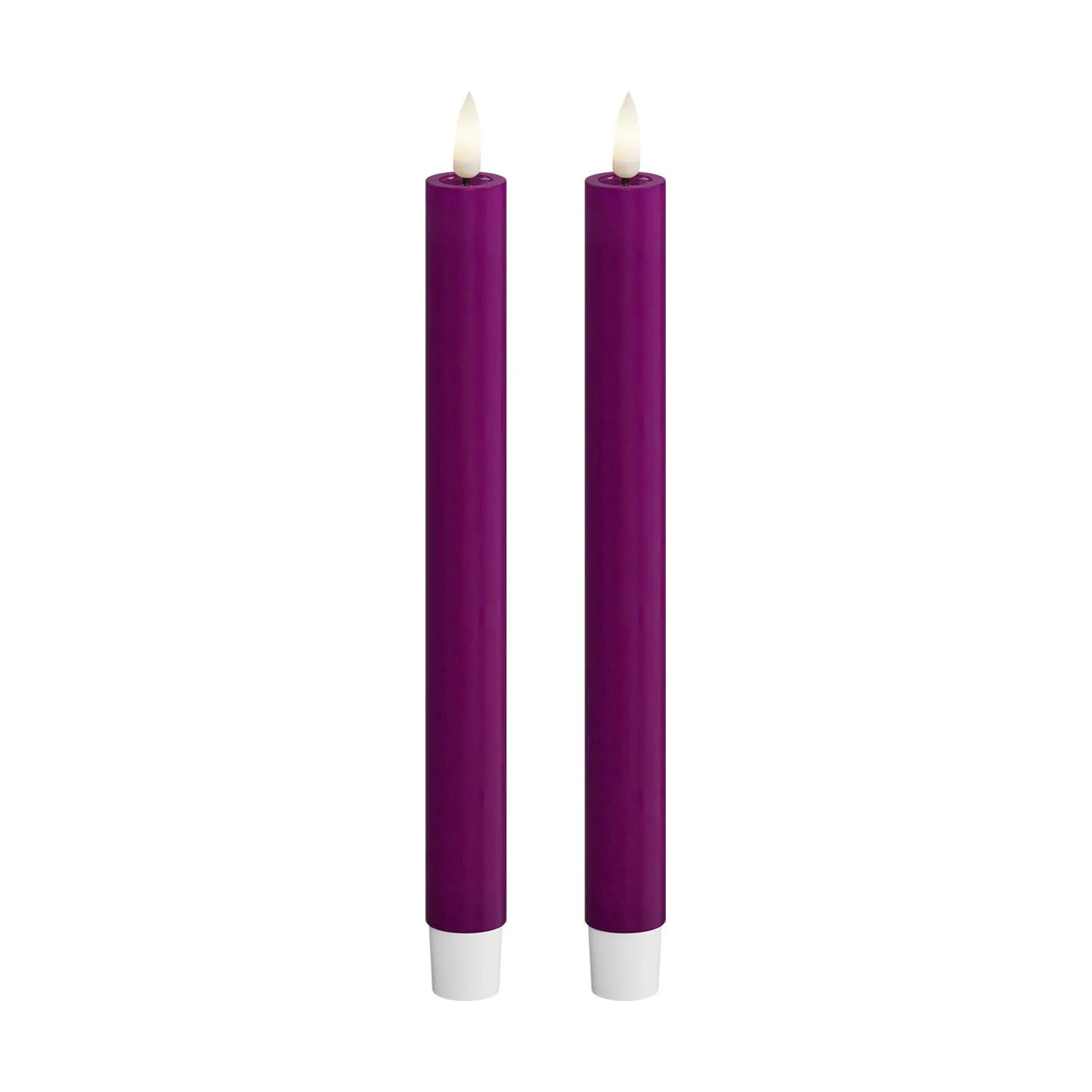 Deluxe Homeart LED-lys Real Flame LED Kronelys - 2 stk. i Violet , 24 cm, 1