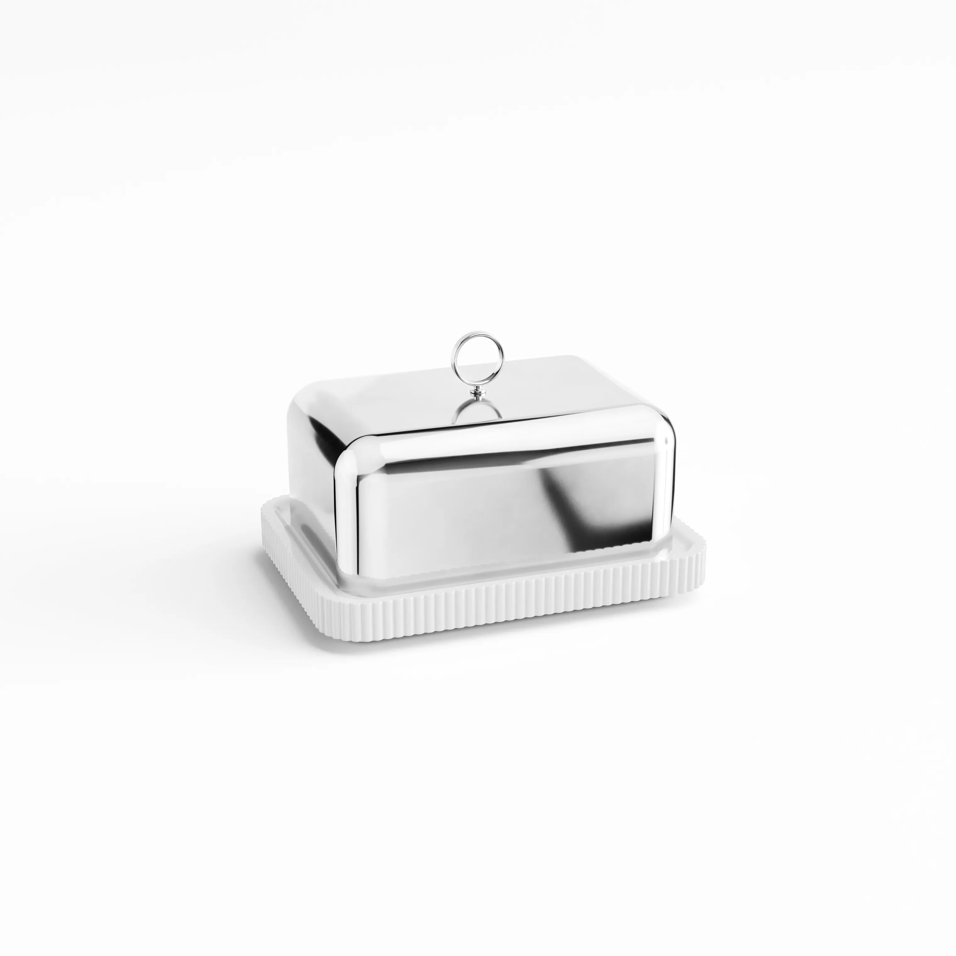 Georg Jensen Smørbokse Bernadotte Smørskål i Hvid, 1