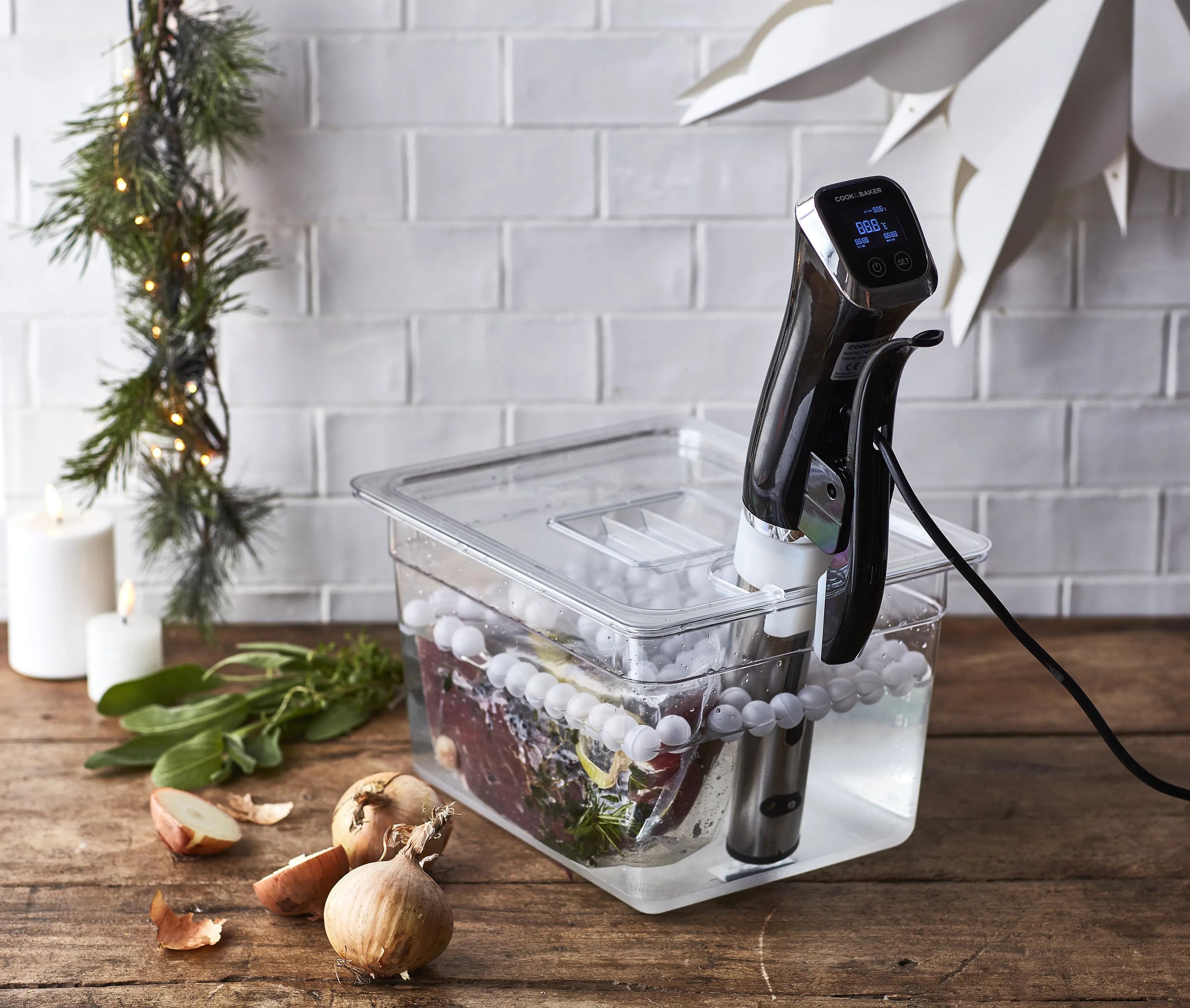 Cook & Baker Sous vide kar og tilbehør Isoleringskugle - 140 stk. i Hvid, 5