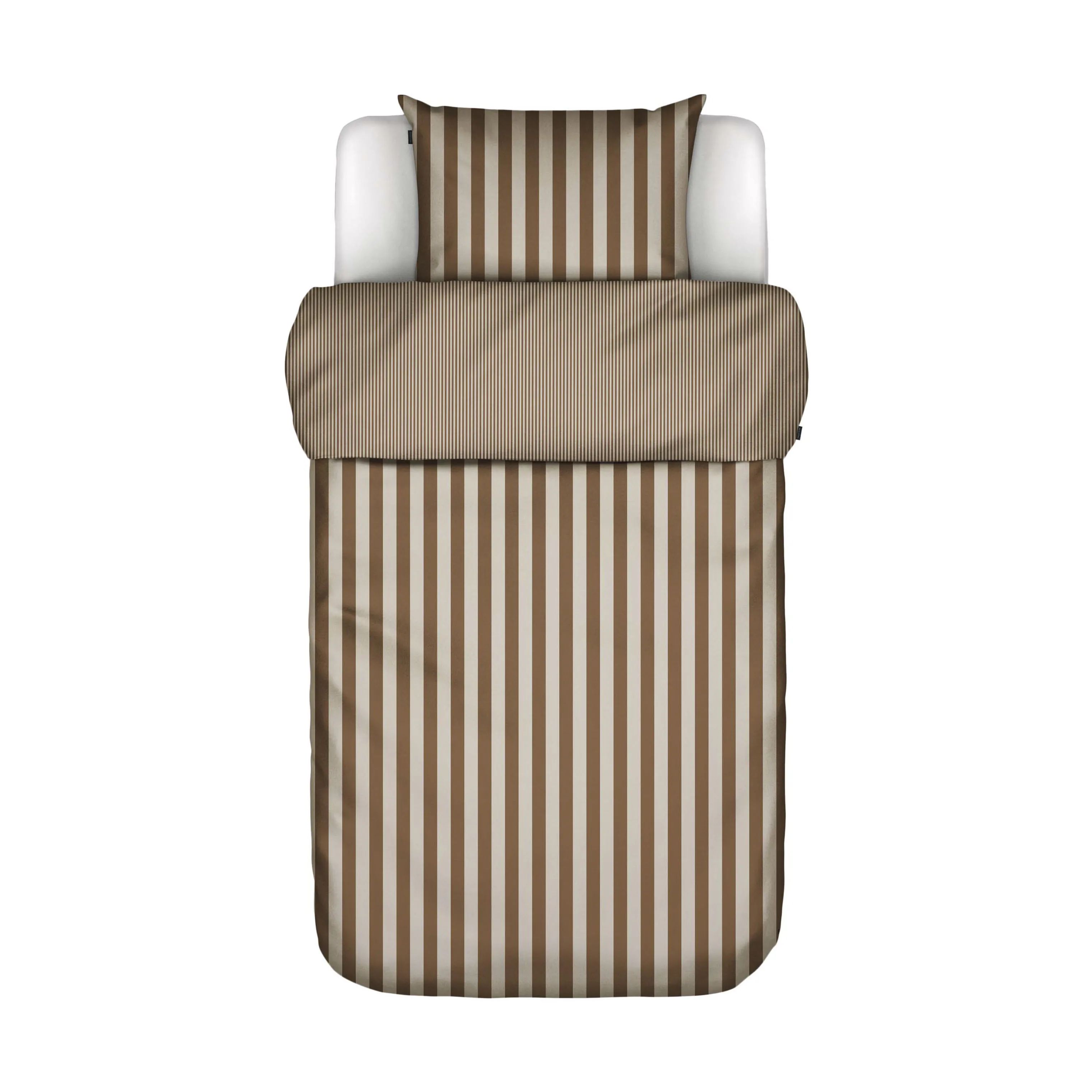 Marc O'Polo Sengetøj Classic Stripe Sengetøj i Toffee Brown, B140 x L200 cm, 1