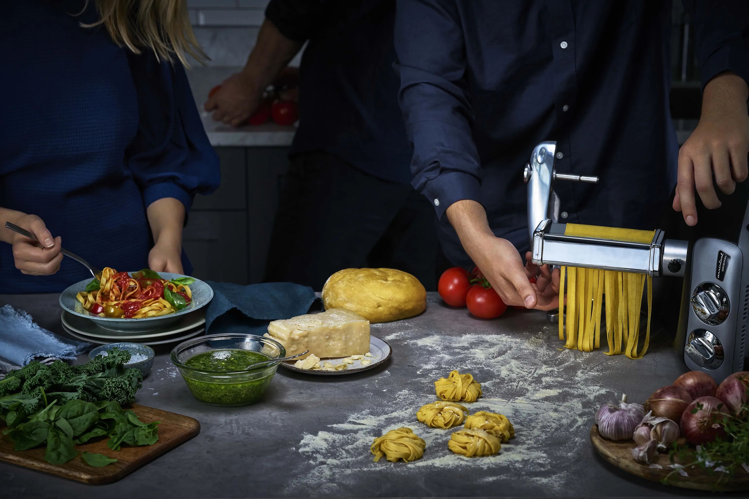 Ankarsrum Assistent Original Tilbehør til røremaskiner Pastarulle - Fettuccine i Fettuccine, 5