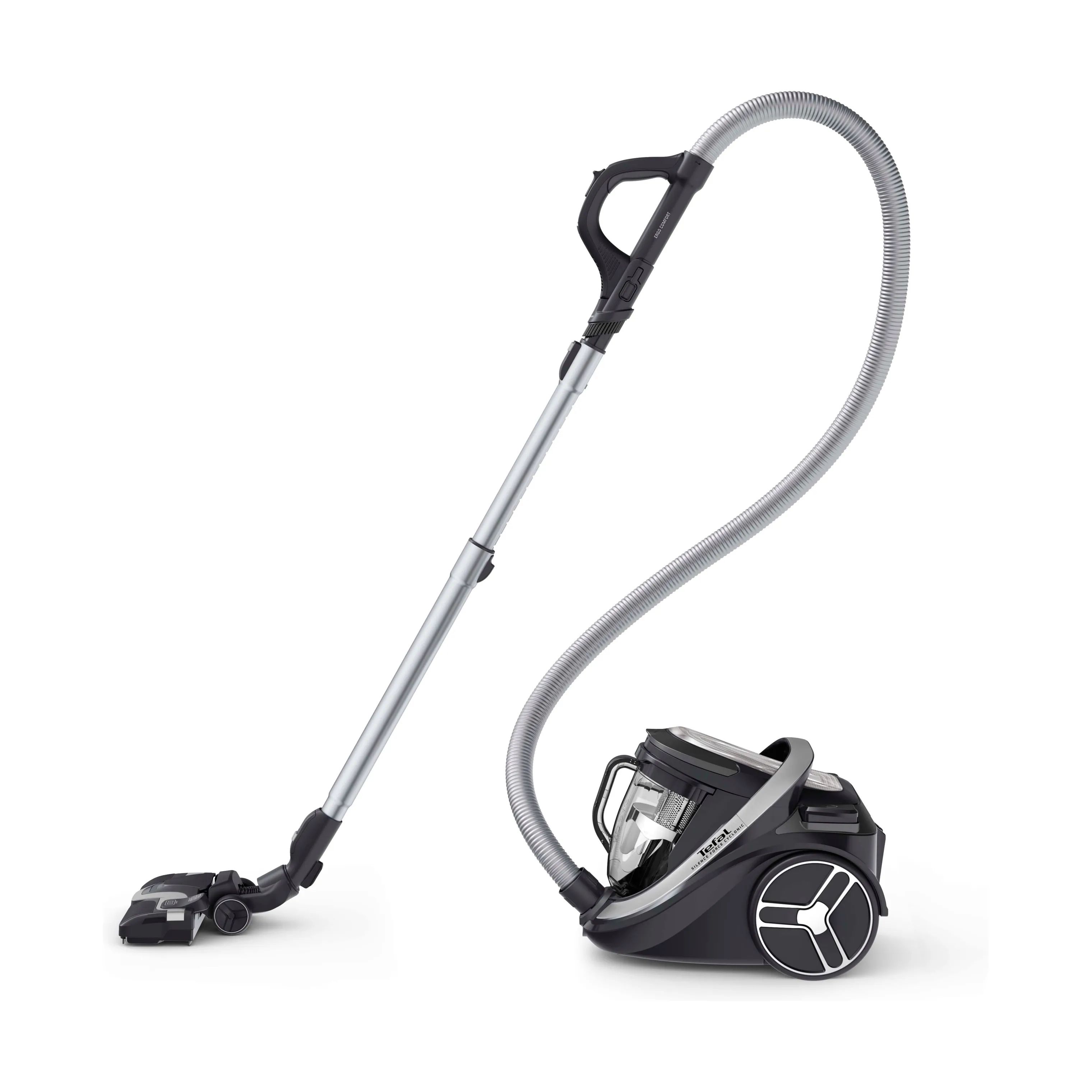 Tefal Støvsugere Silence Force Cyclonic Total Poseløs Støvsuger i Sort / sølv, 4