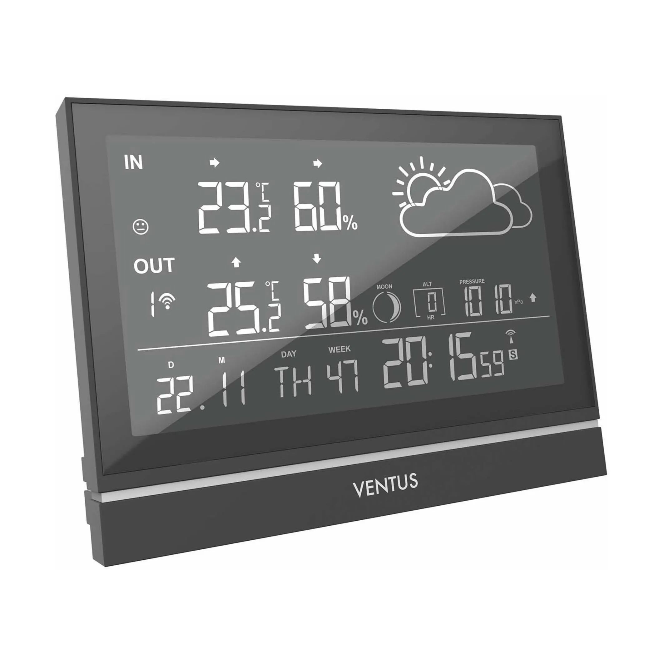 Ventus Vejrstationer Vejrstation W200 i Sort, 1