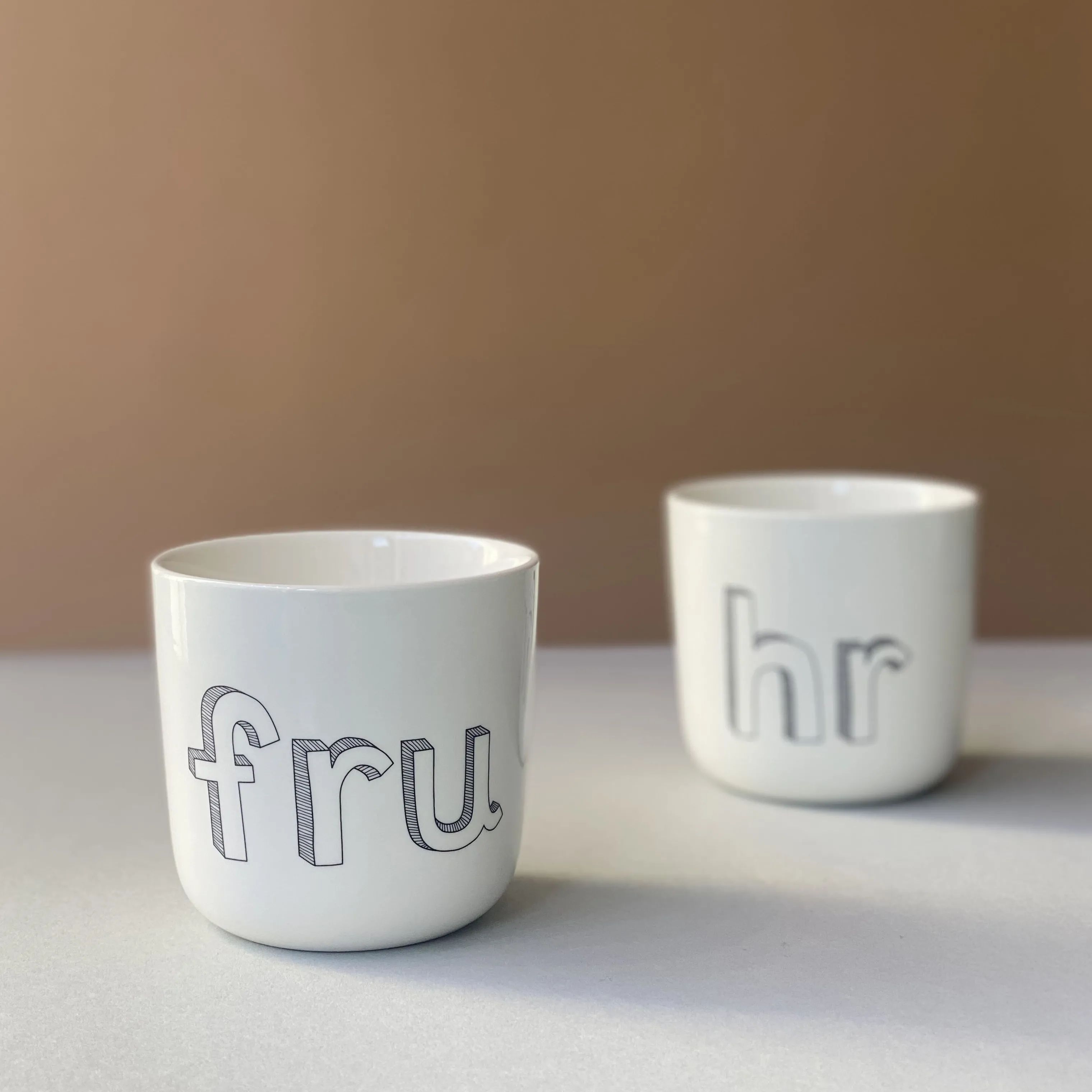 Liebe Krus og kopper med hank Kop - Fru i Fru, 2