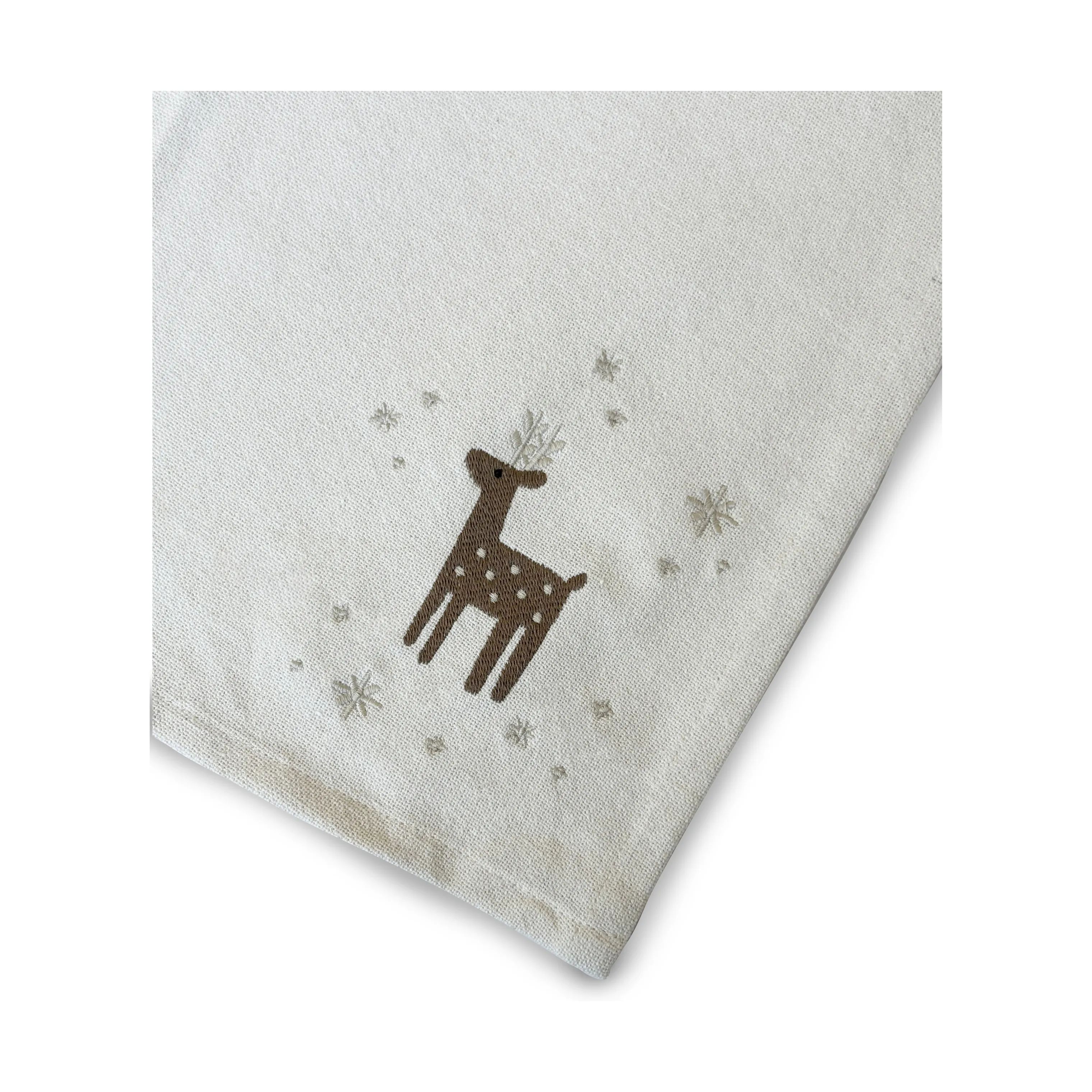 Juna Viskestykker Christmas Fable Viskestykke i Creme, 4