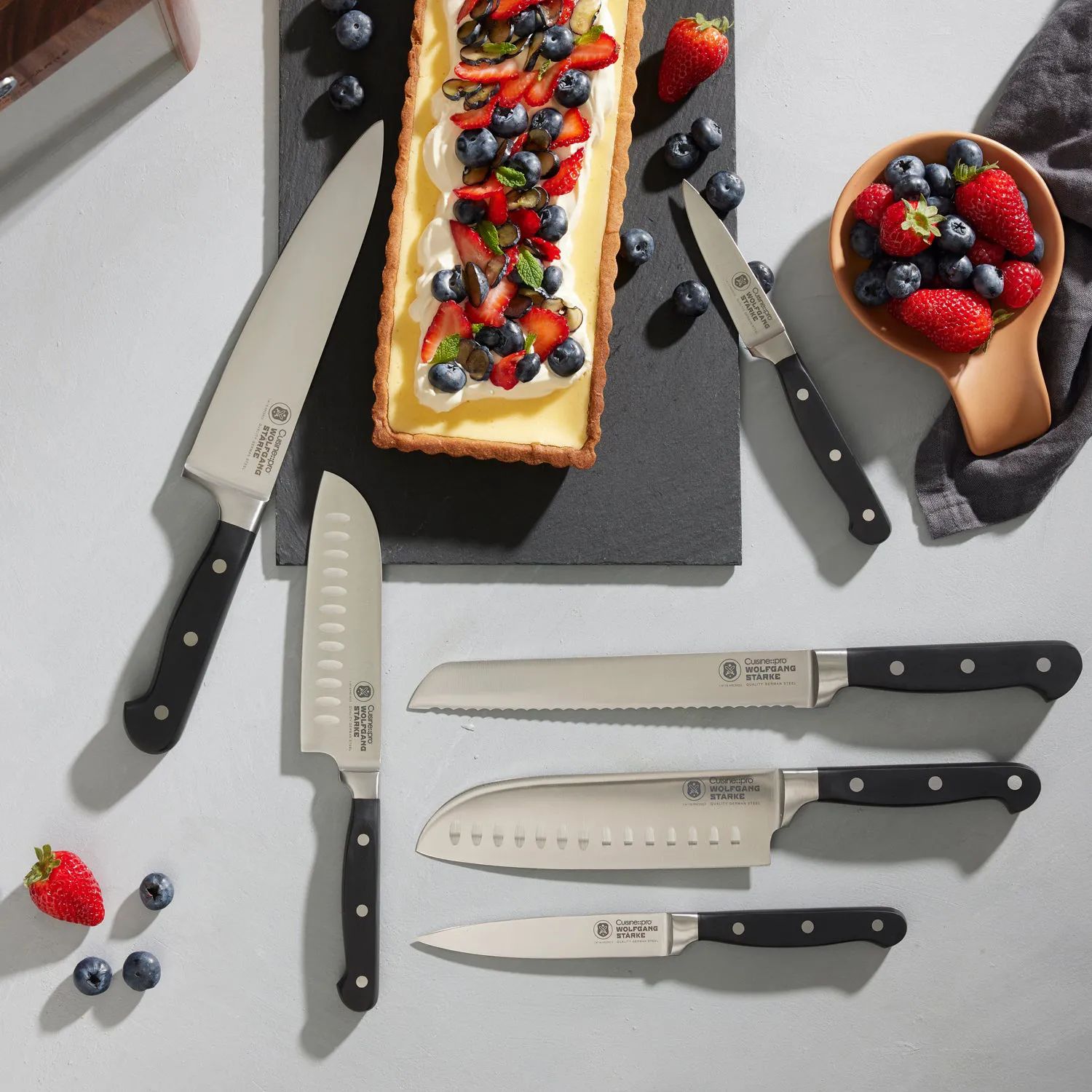 THE CUSTOM CHEF™ Knivblokke med knive Cuisine::pro® WOLFGANG
STARKE™ Cuisine::pro WOLFGANG STARKE™ Knivblok i Brun/klar, 3