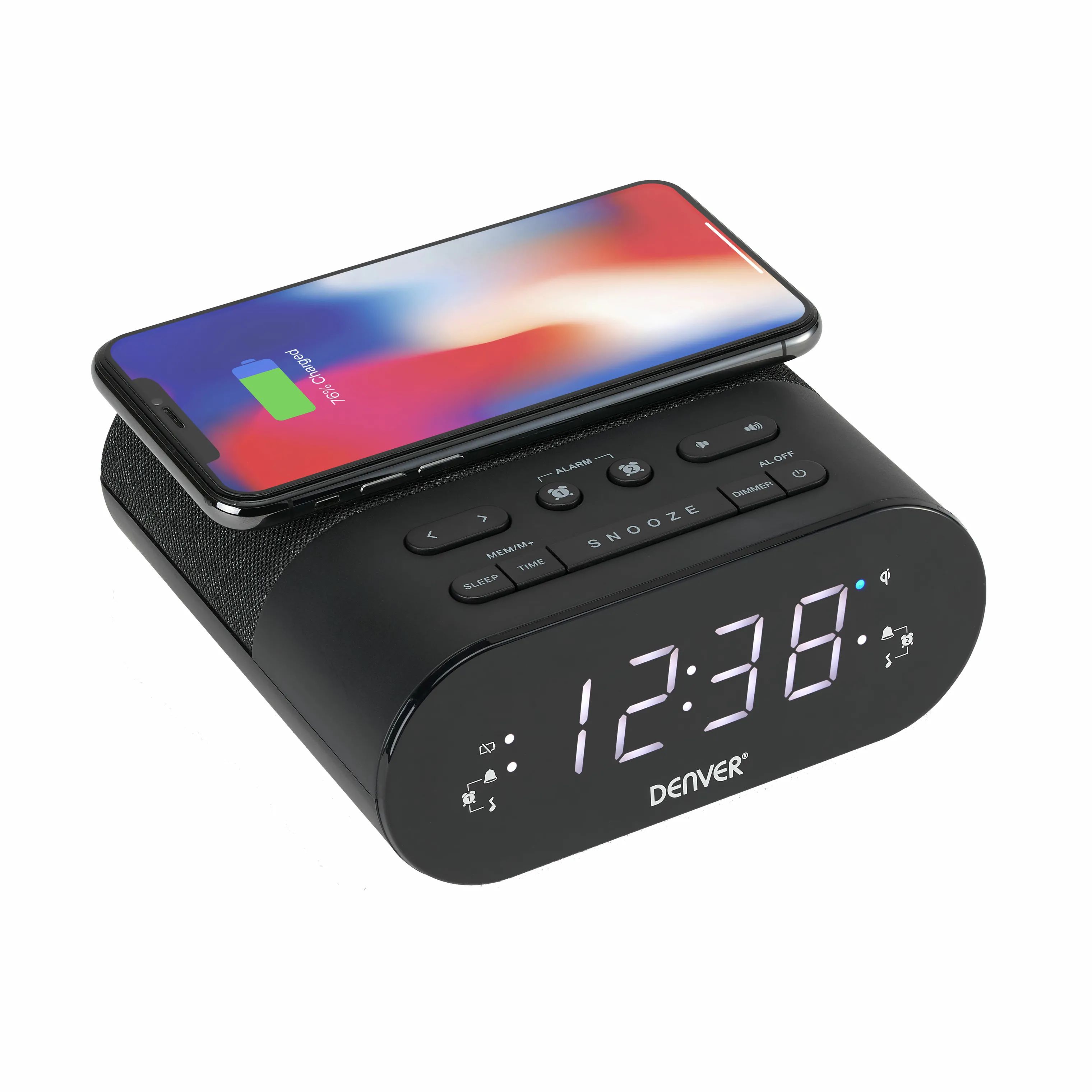 Denver Vækkeure Clockradio CRQ-107 i sort, 3