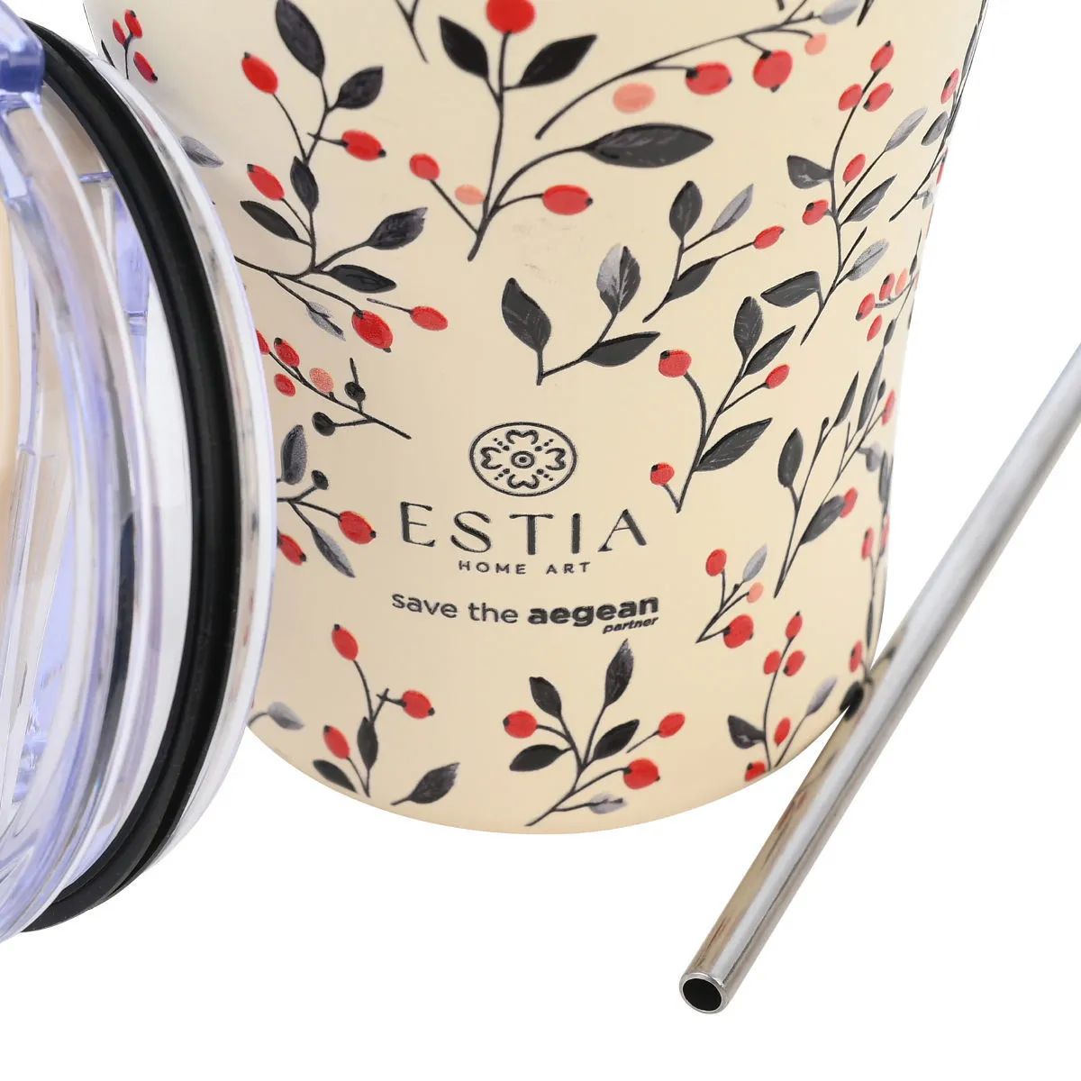 Estia Home To go kopper Save The Aegean Termokop i Bloom Beige, 2
