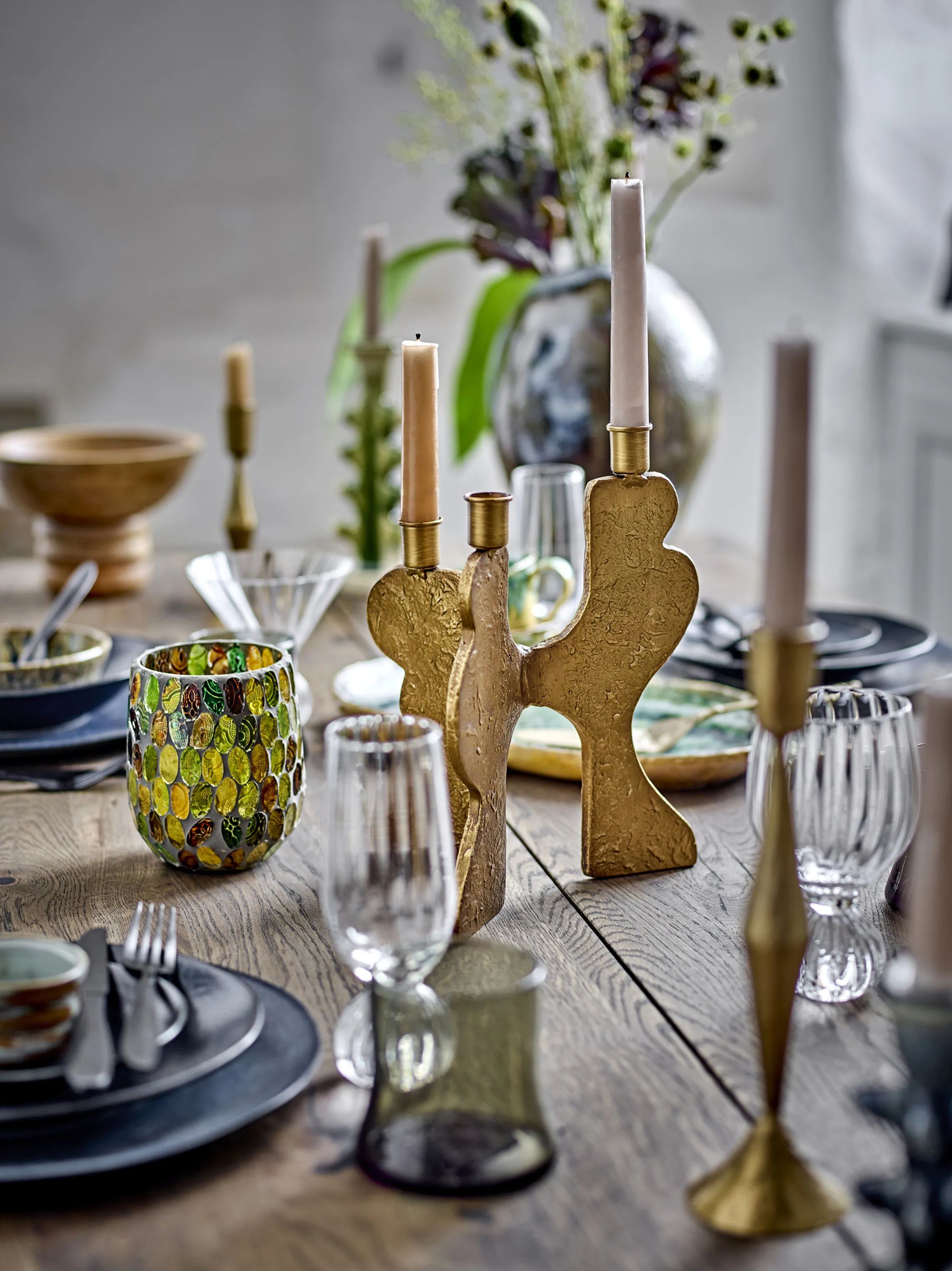 Bloomingville Kronelysestage Lux Kronelysestage i Guld, 2