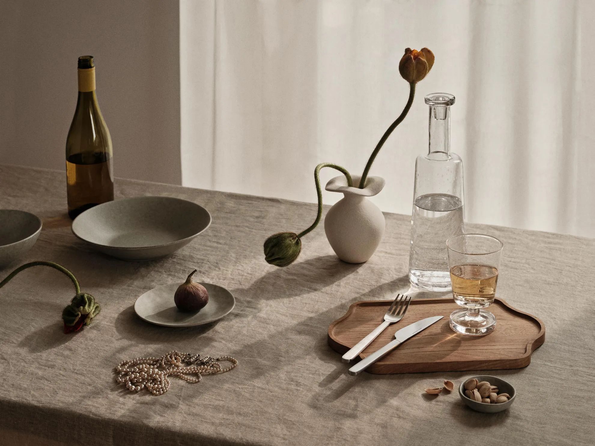 Broste Copenhagen Hvidvinsglas Bubble Hvidvinsglas i Klar, 3