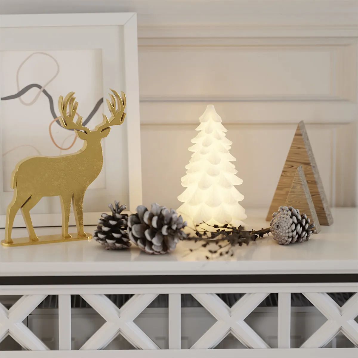 Deluxe Homeart LED-lys LED Juletræ i 19 cm, 3