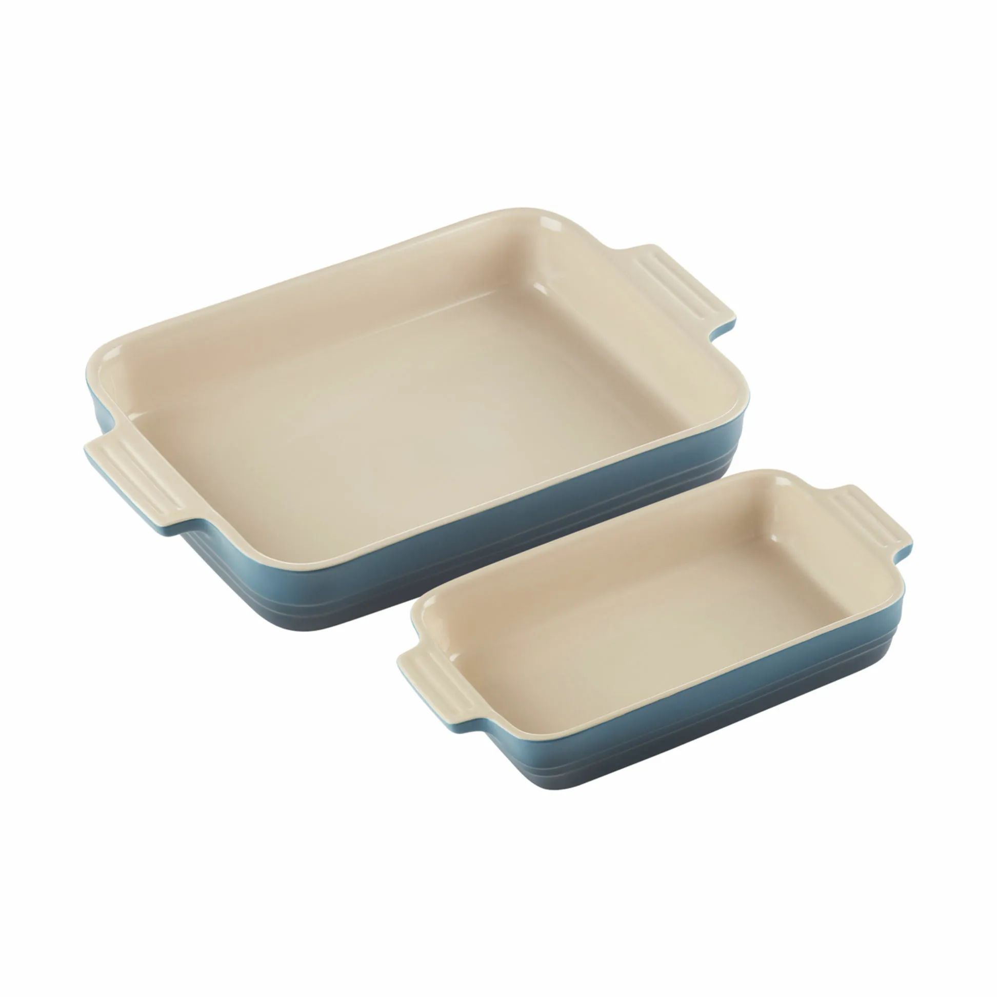 Le Creuset Ovnfaste fade Fadsæt - 2 dele i Deep teal, 1