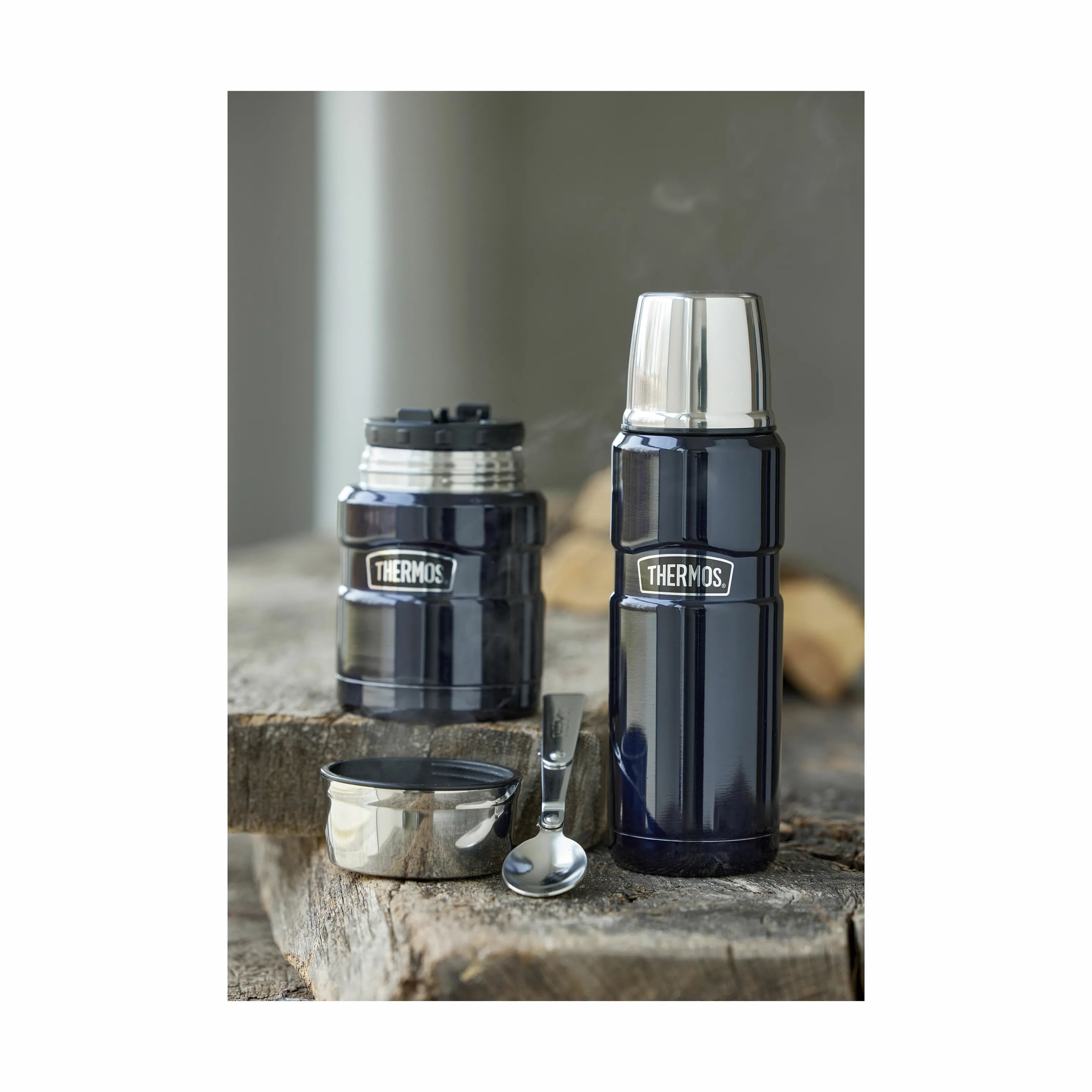 Thermos Termoflasker King Termoflaske i Mørkeblå, 470 ml, 2