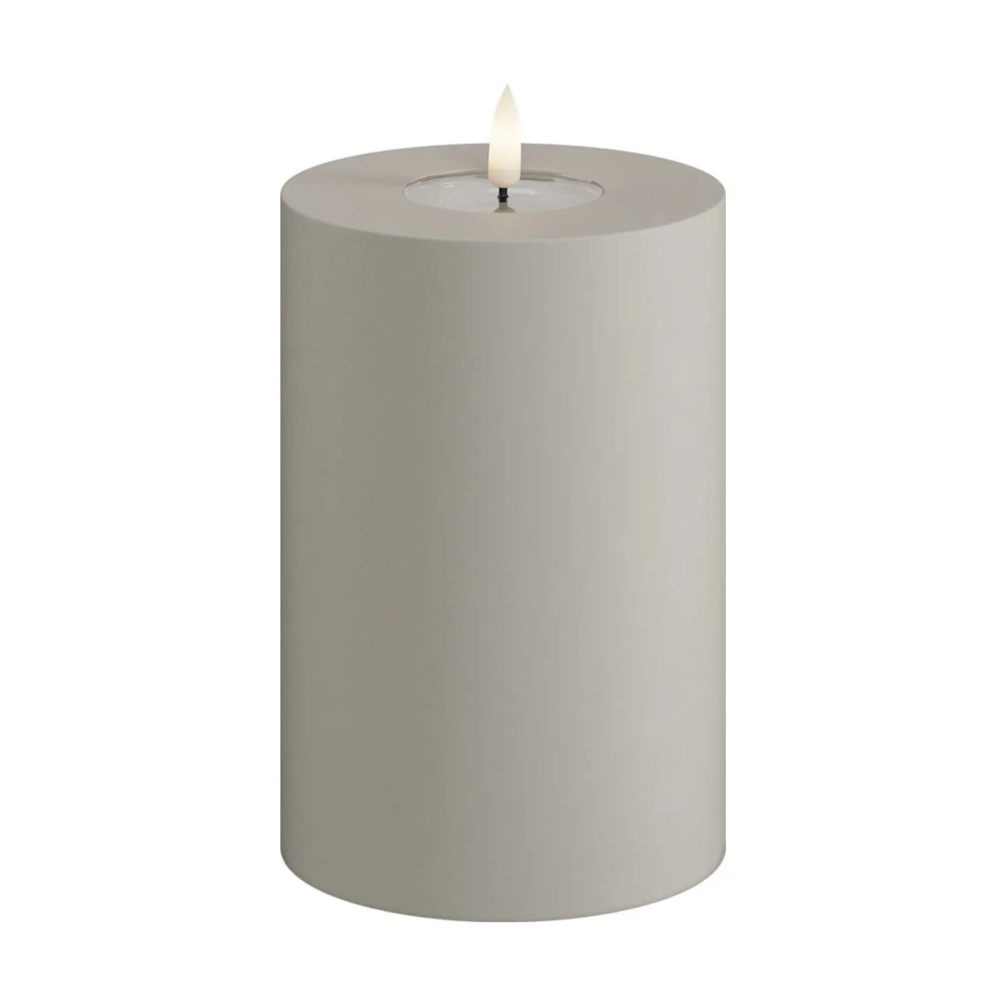Deluxe Homeart LED-lys Real Flame LED Udendørs Bloklys i Sand, 15 cm, 1