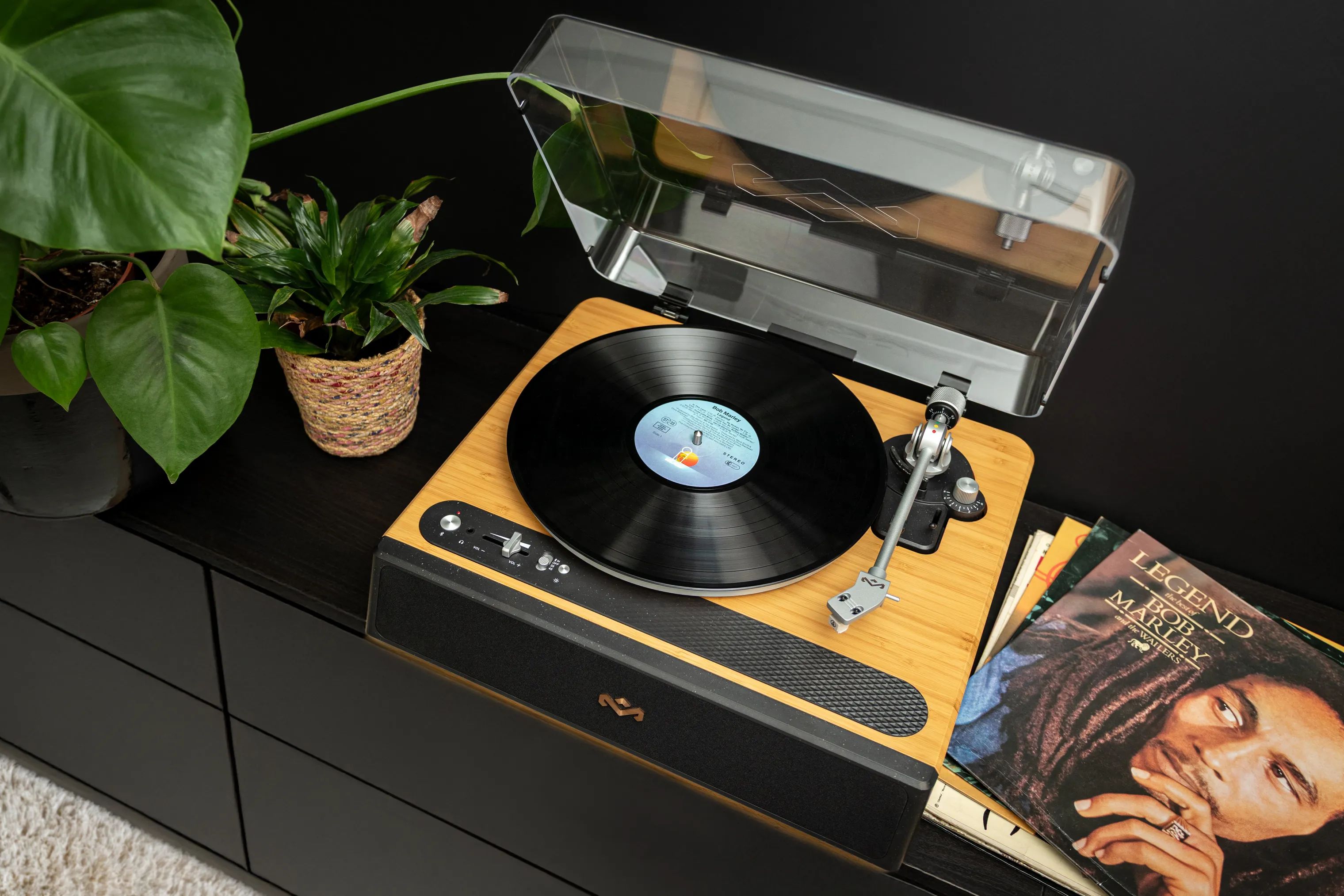 Marley Højtalere Soul Rebel Pladespiller i Signature Black, 2