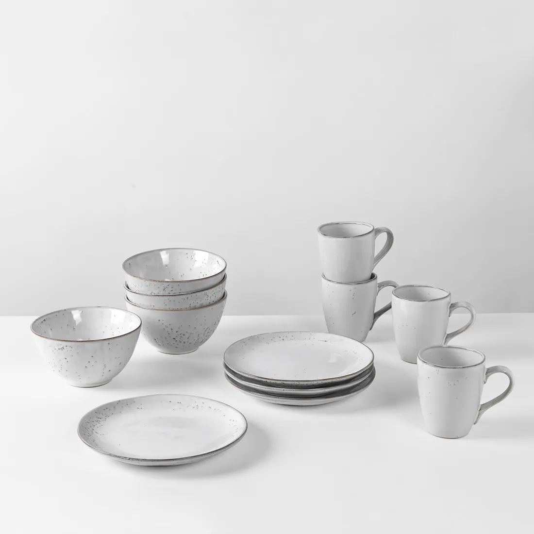 Broste Copenhagen Frokosttallerkener Nordic Sand Morgenmadssæt - 12 dele i 12 stk., 1