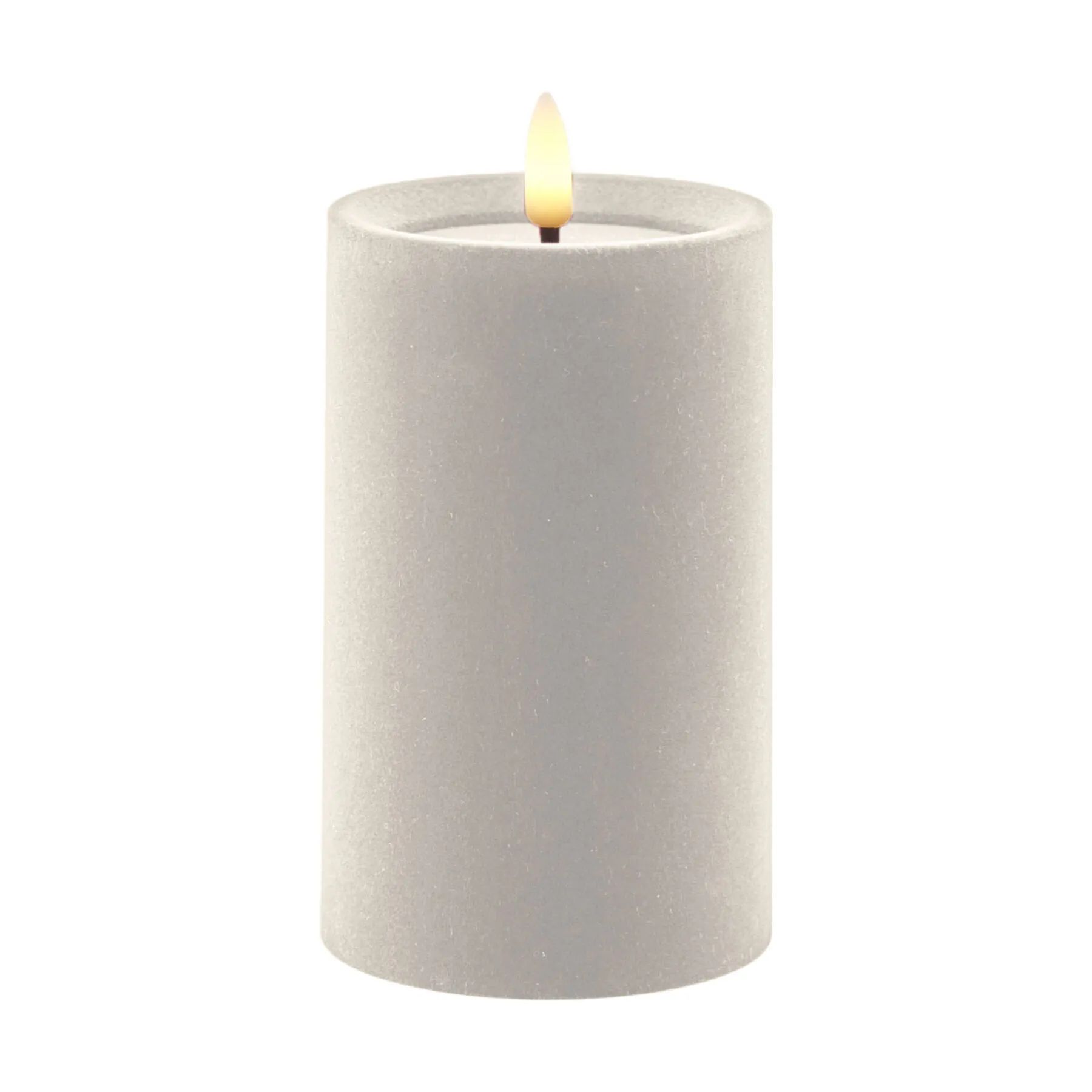 Sirius LED-lys Sille Velour LED Bloklys i Elfenben, 10 cm, 1