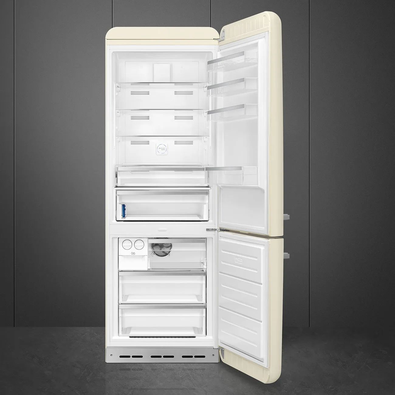 Smeg Køleskabe 50's Style Kølefryseskab i Creme, 2