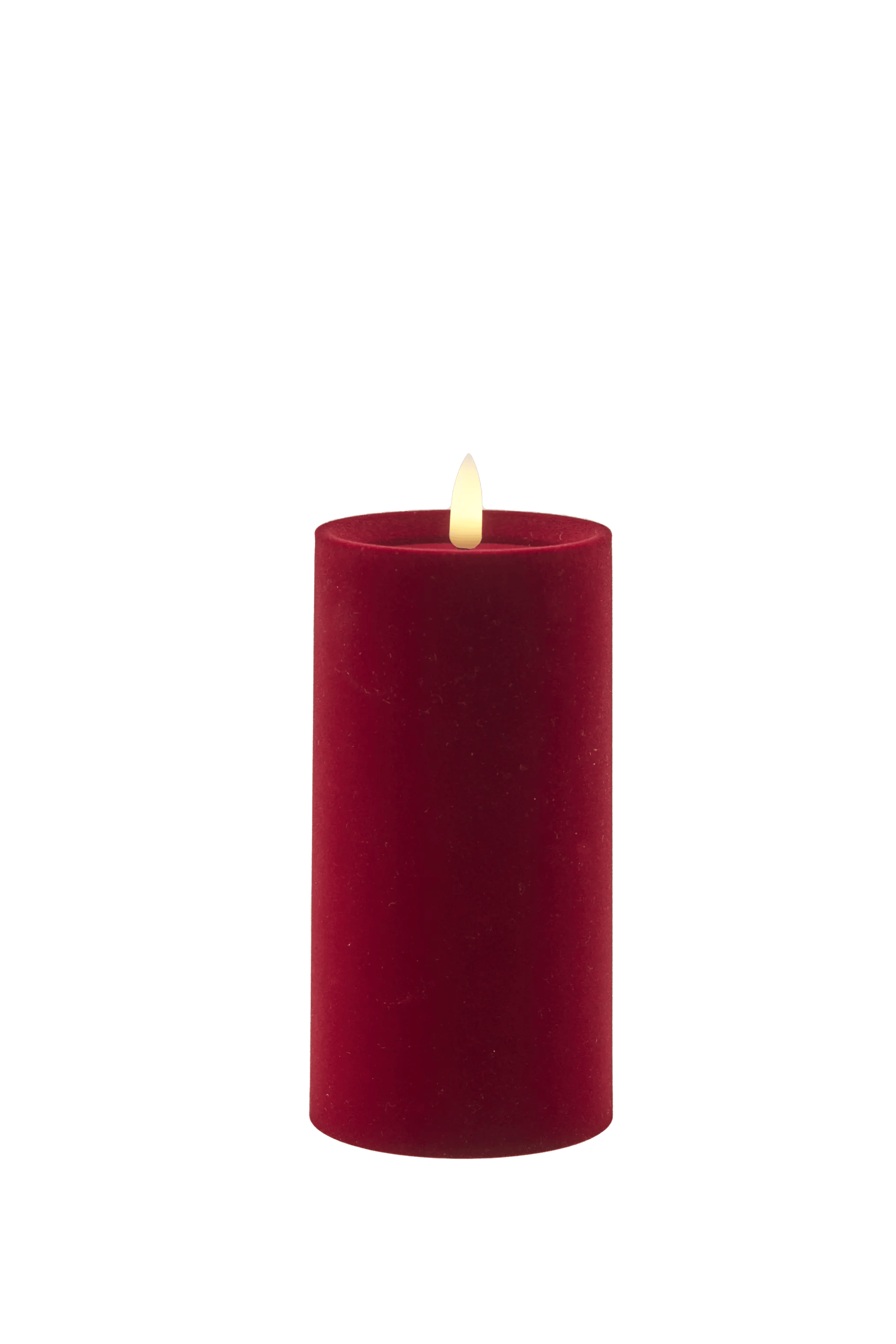 Sirius LED-lys Sille Velour LED Bloklys i Rød, 15 cm, 1