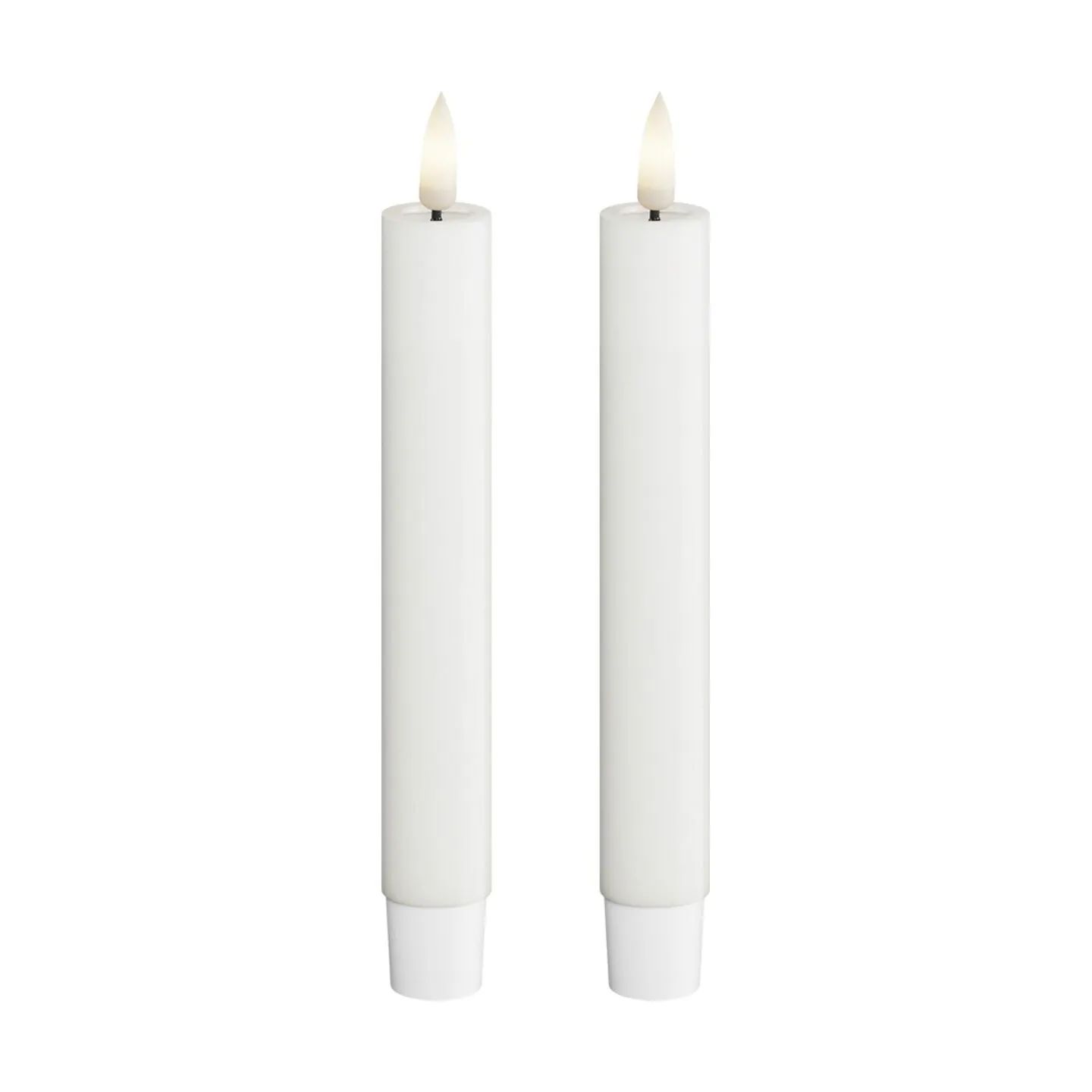 Deluxe Homeart LED-lys Real Flame LED Kronelys i Hvid , 15 cm, 1