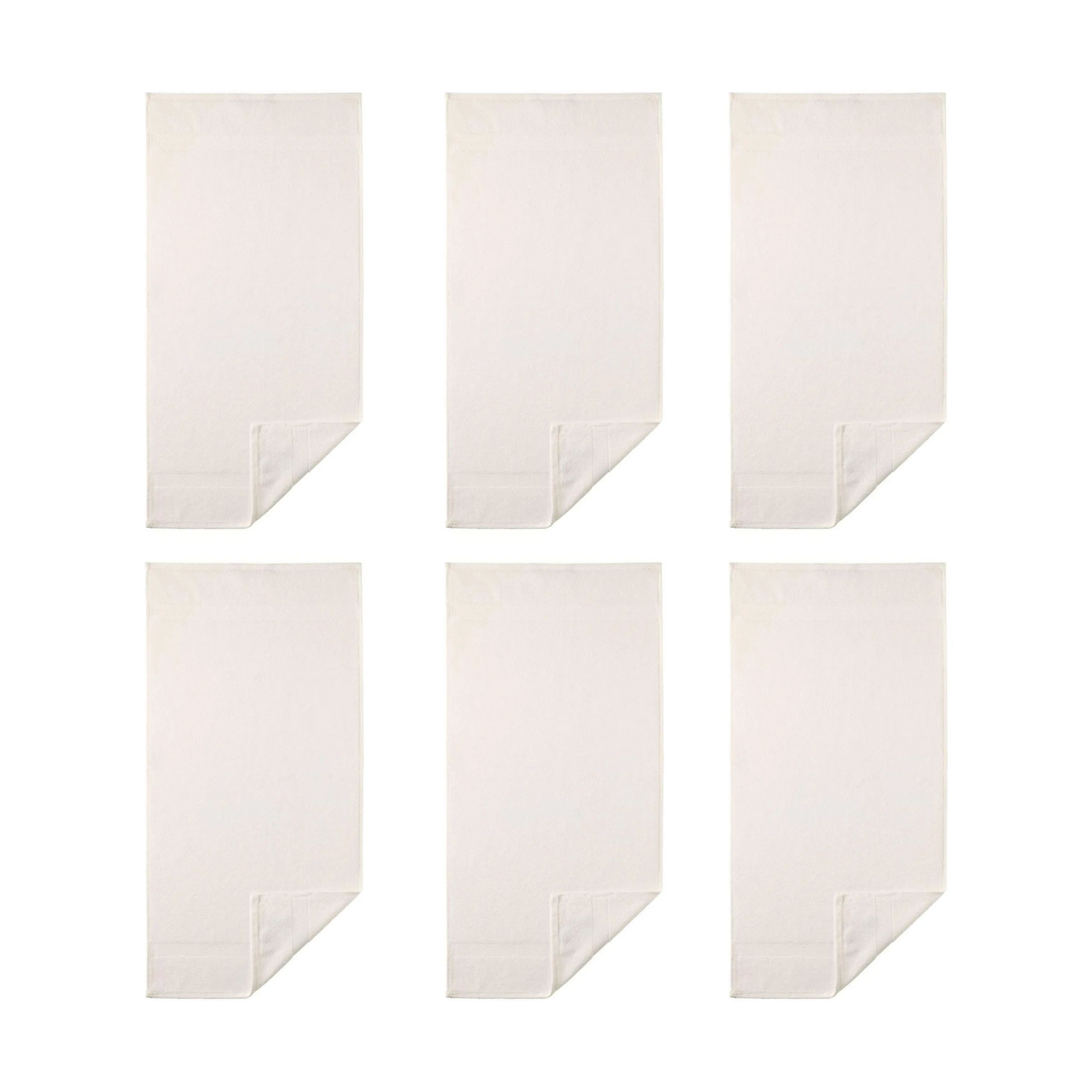 Egeria Håndklæder Diamant Håndklæde - 6 stk. i white, 1