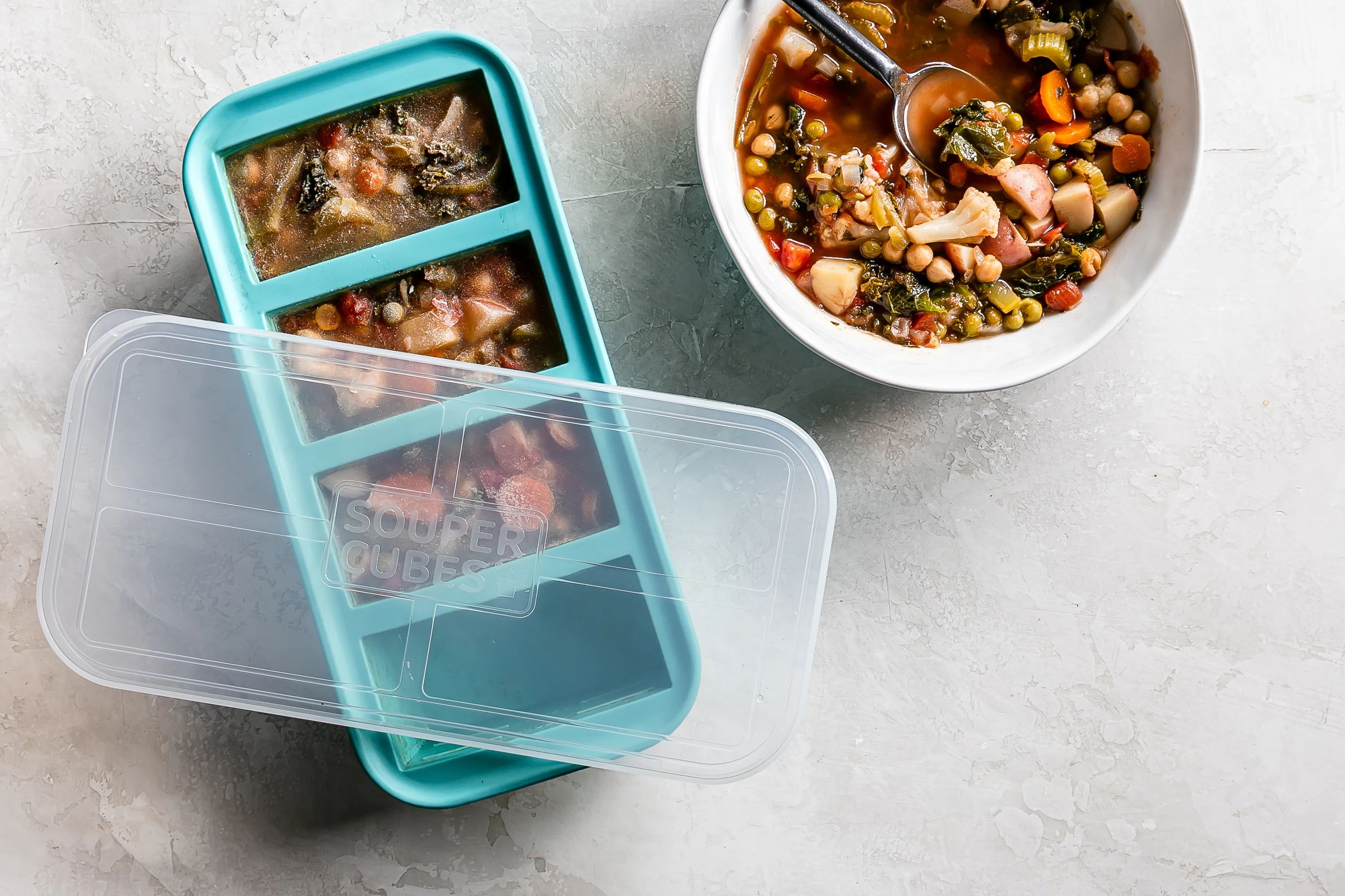 Souper Cubes Isterningebakker Frysebakke i Blå, 3