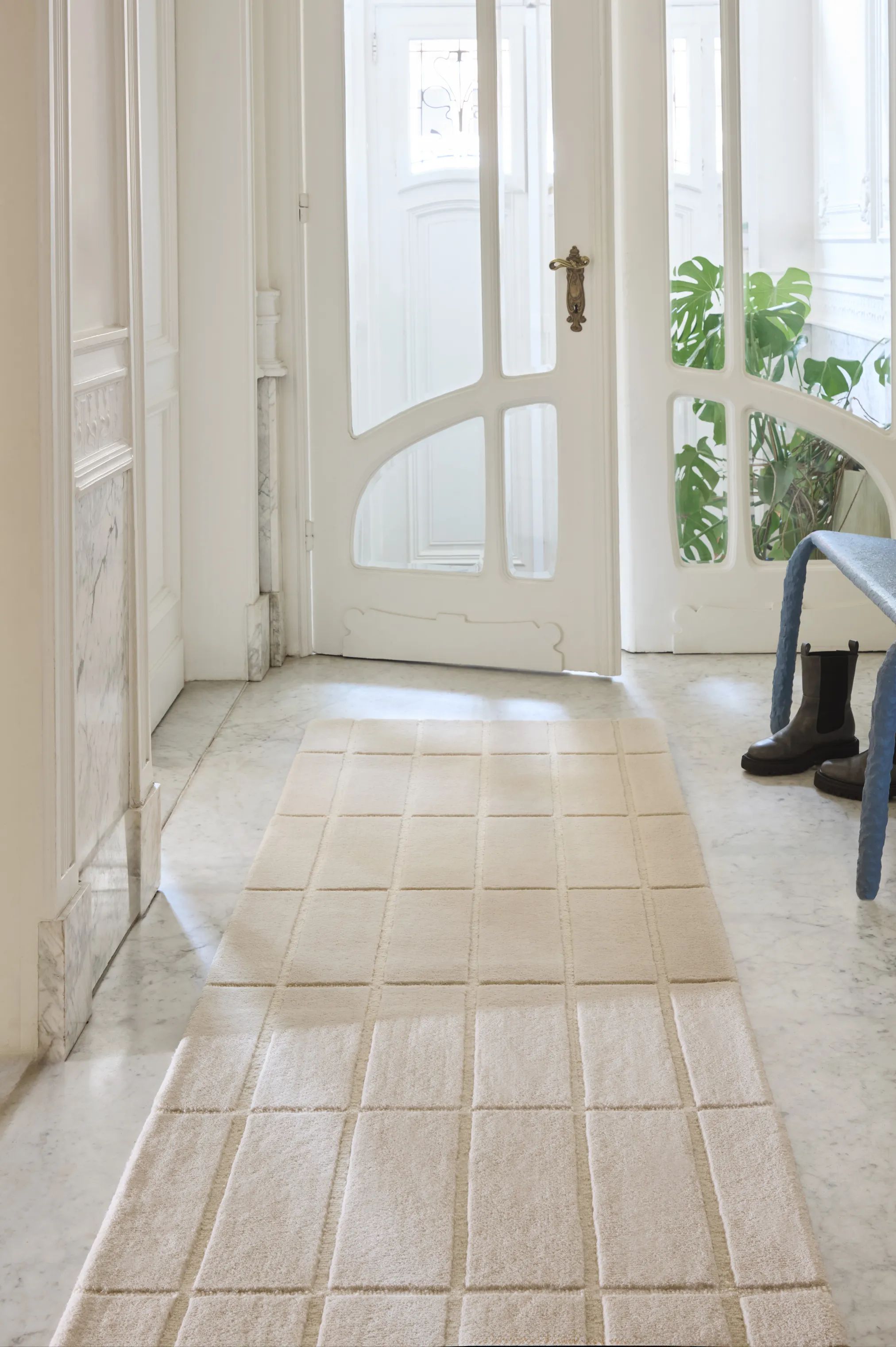 Marimekko by Brink & Campman Gulvtæpper Tiiliskivi Tæppeløber i Beige/hvid, B70 x L245 cm, 3