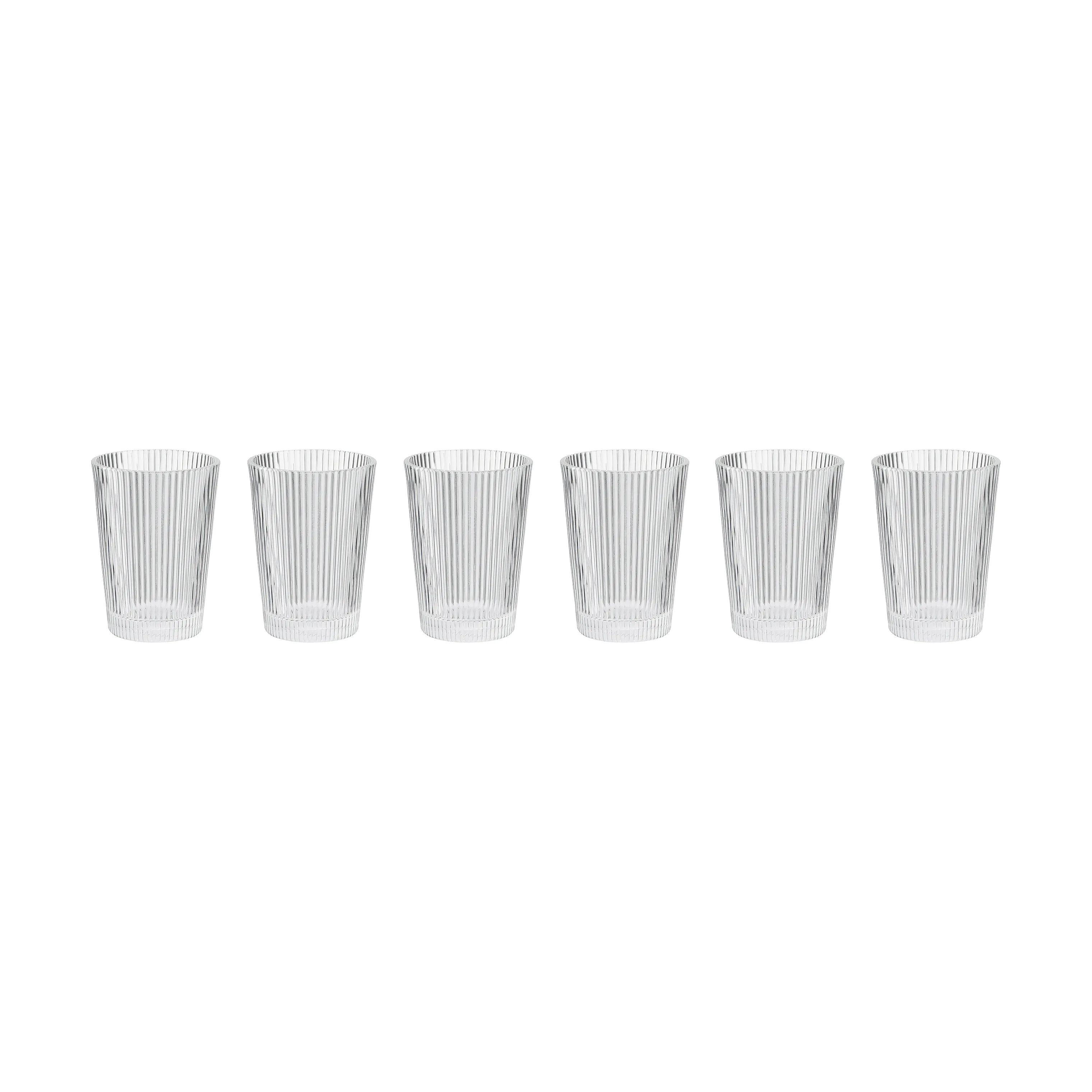 Stelton Vandglas Pilastro Glas - 6 stk. i klar, 6 stk. x 24 cl, 1