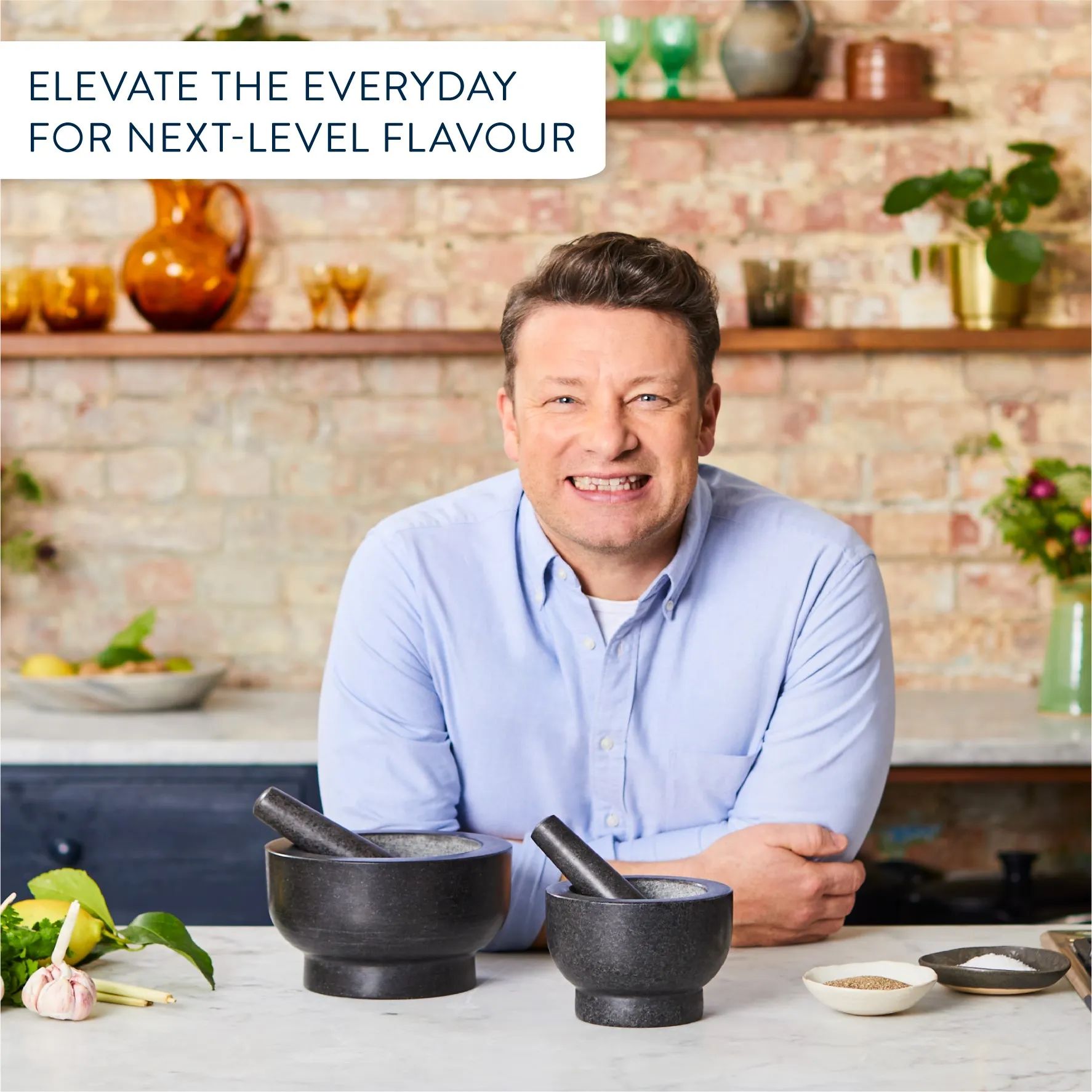Jamie Oliver by Tefal Mortere Jamie Oliver Knife Morter i Granit, 3