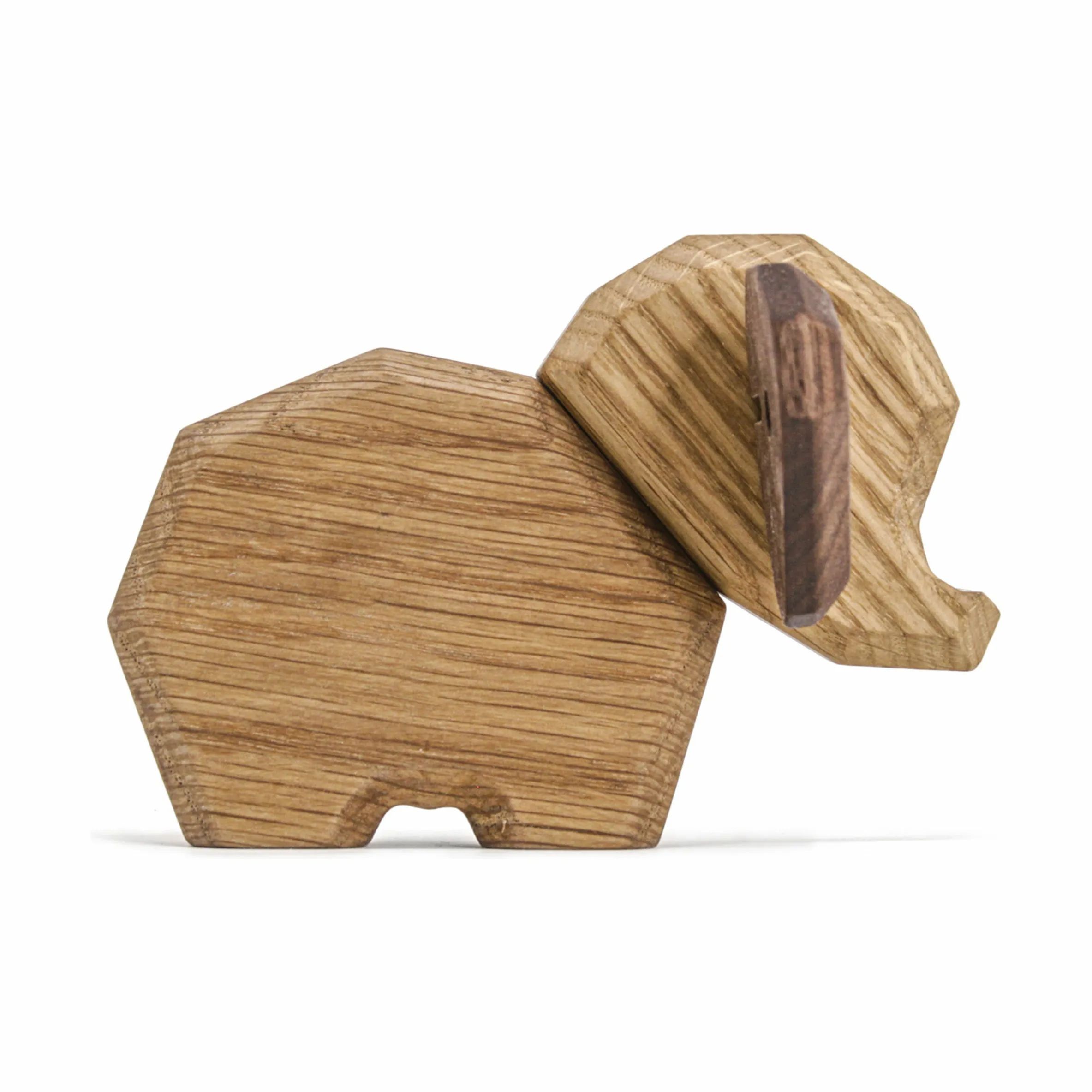 FableWood Dyrefigurer Lille Elefant i Natur, 3