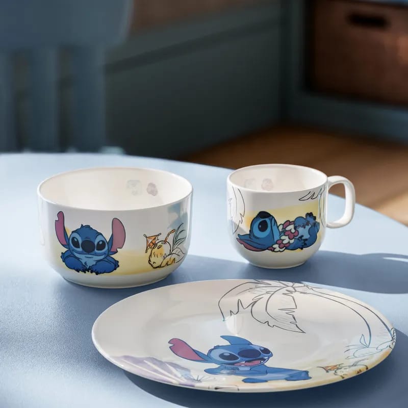 Villeroy & Boch Børnetallerkener Disney Stitch Børnespisesæt - 3 dele i 3 stk., 2