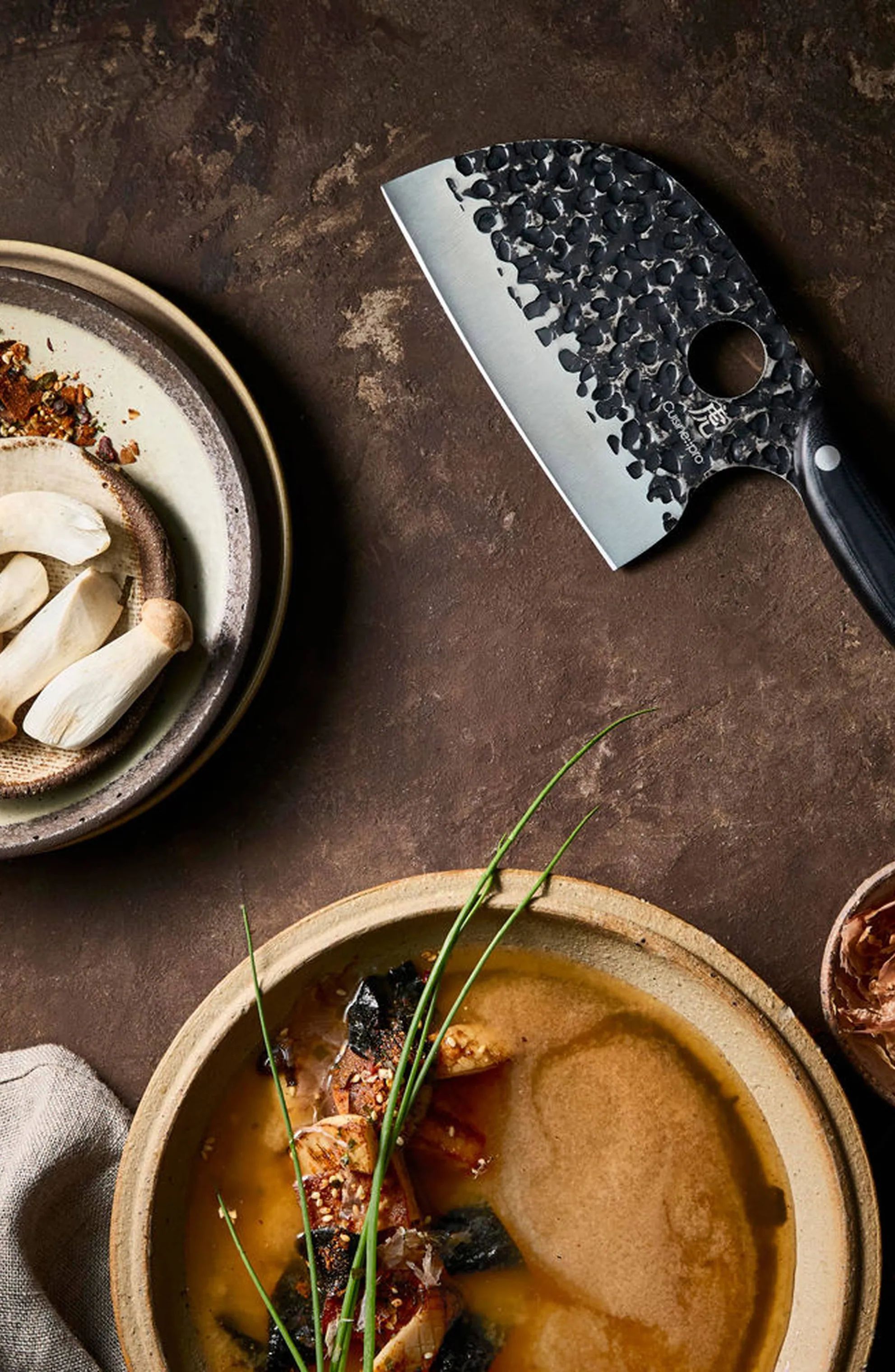 THE CUSTOM CHEF™ Kokkeknive Cuisine::pro Kuroi Kiba Try Me Moon Kniv i Sort/stål, 4