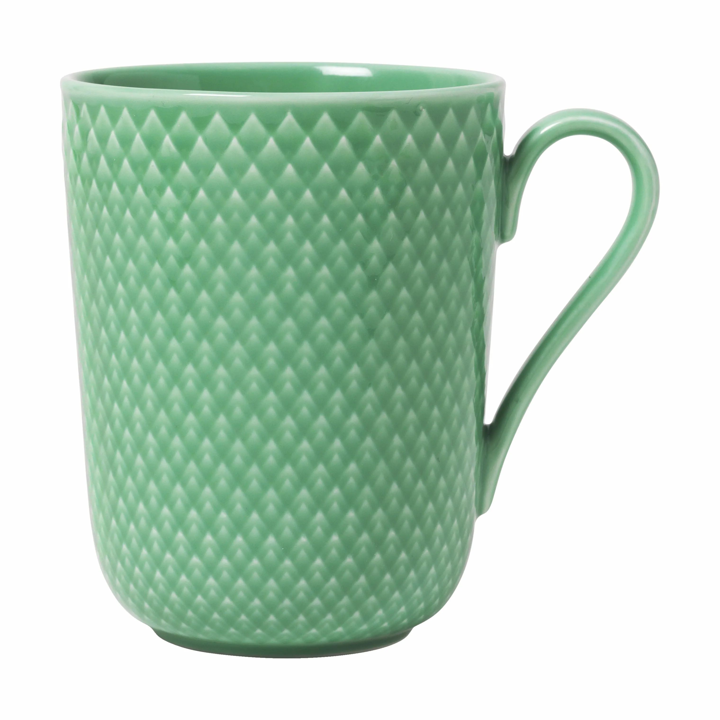 Lyngby Porcelæn Krus og kopper med hank Rhombe Color Krus m. hank i Grøn, 1