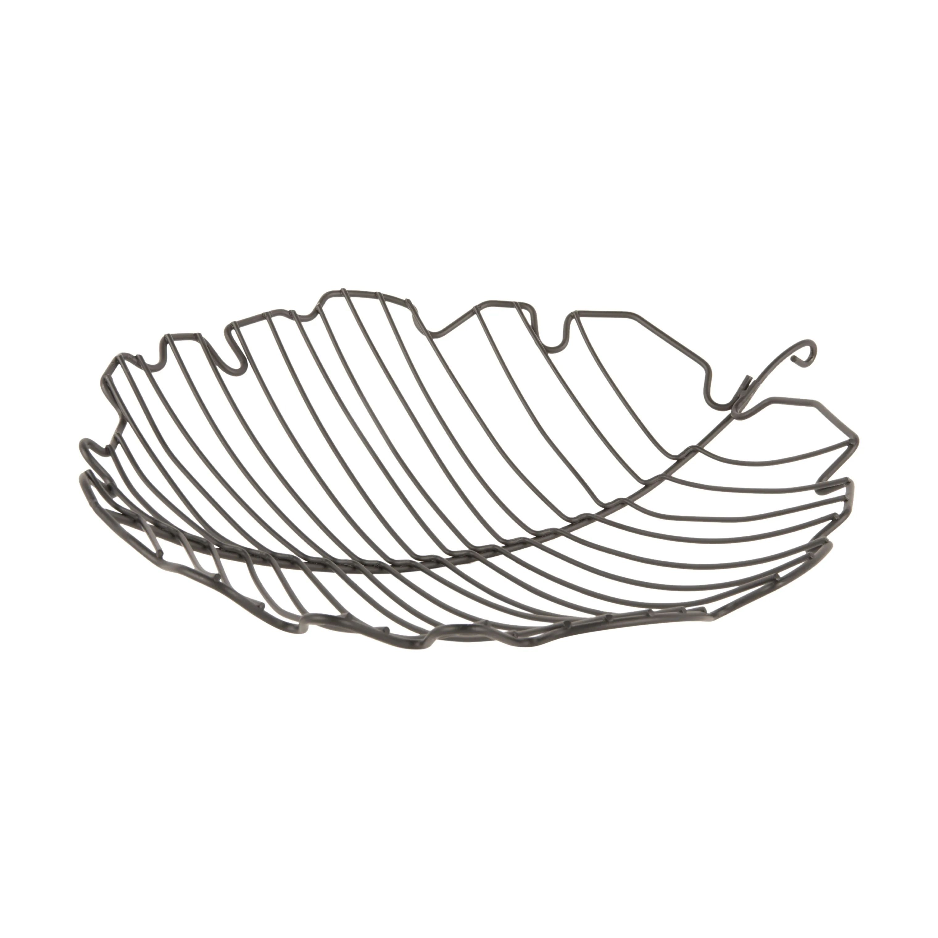 Present Time Serveringsskåle Leaf Skål i Sort, 31,5 cm, 1