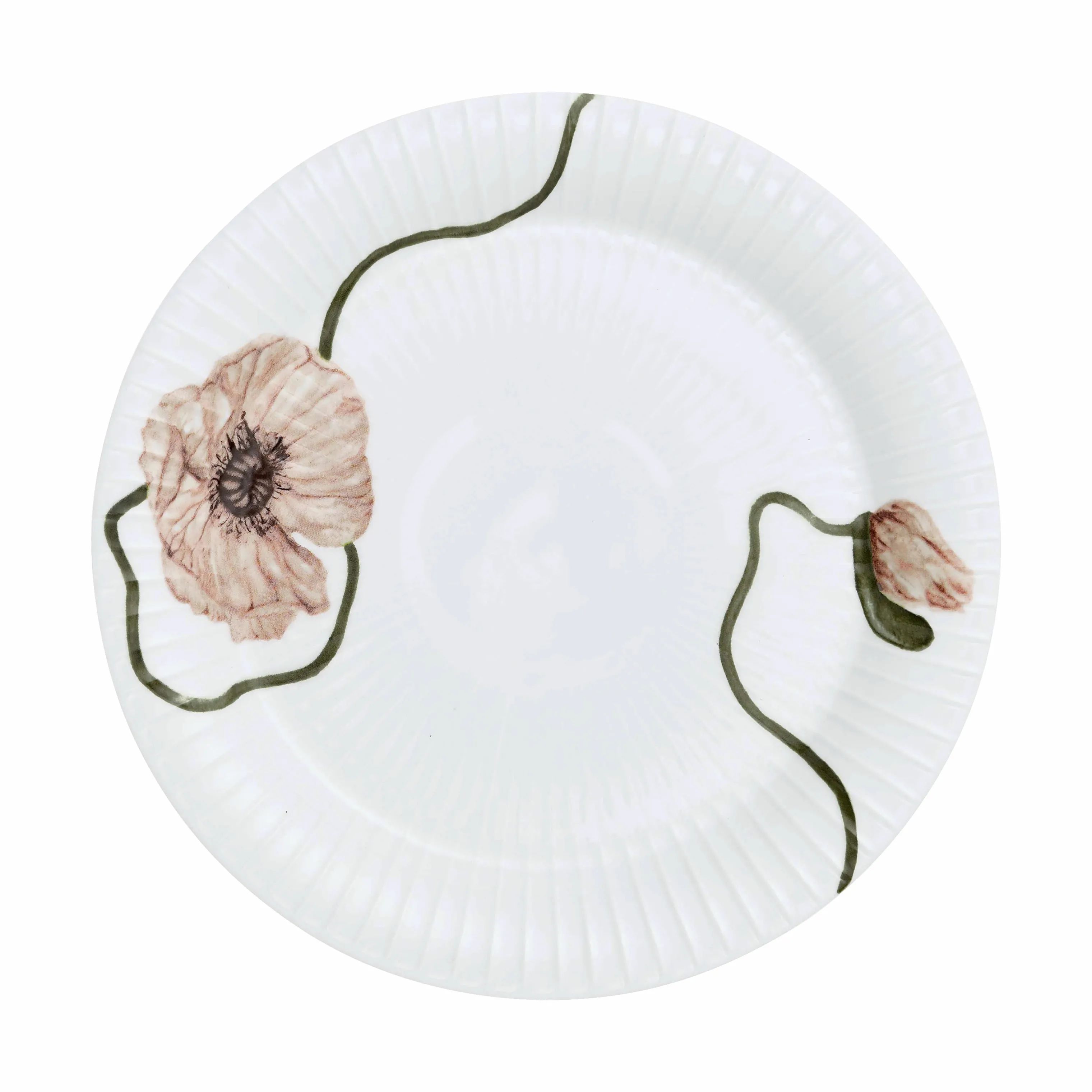 Kähler Frokosttallerkener Hammershøi Poppy Frokosttallerken i Hvid m. dekoration, 1