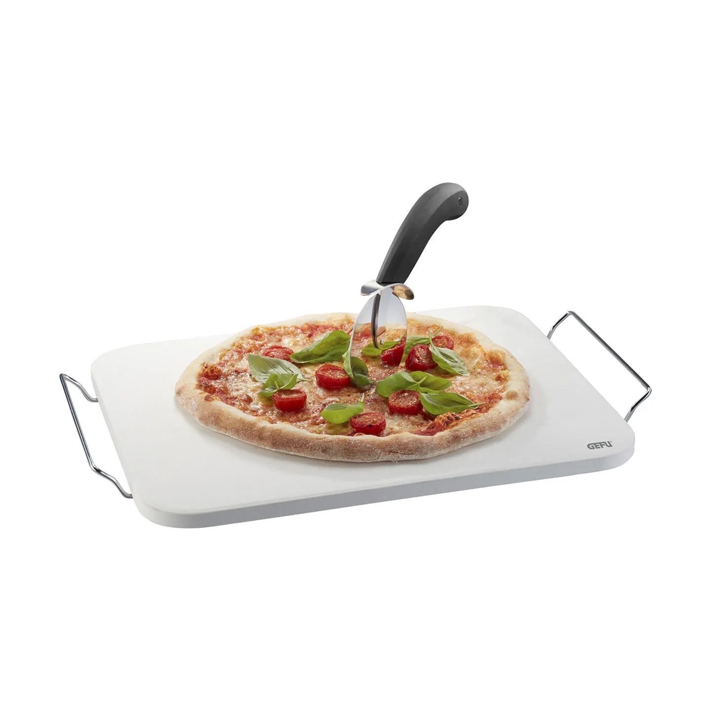 Gefu Pizzasten Pizzasæt - 3 dele i Hvid / Sort / Sølv, 1