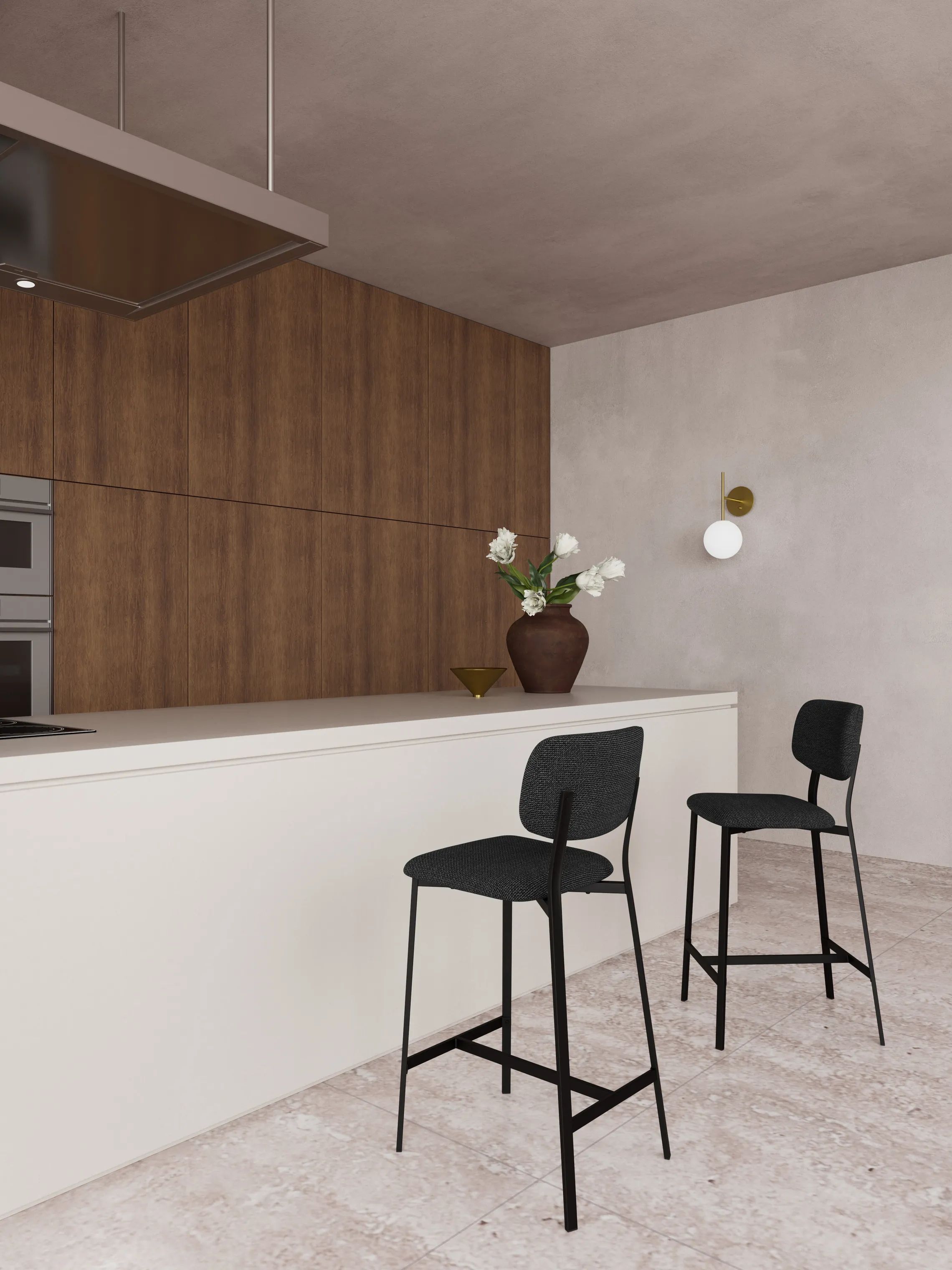 CASA Living Barstole Alison Counterstol - 2 stk. i Mørkegrå, 2