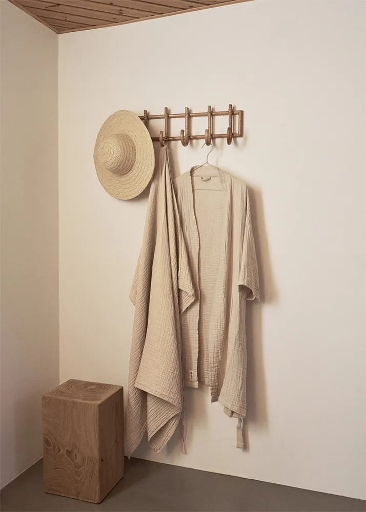 The Organic Company Morgenkåber FINE Badekåbe i Beige, S/M, 3