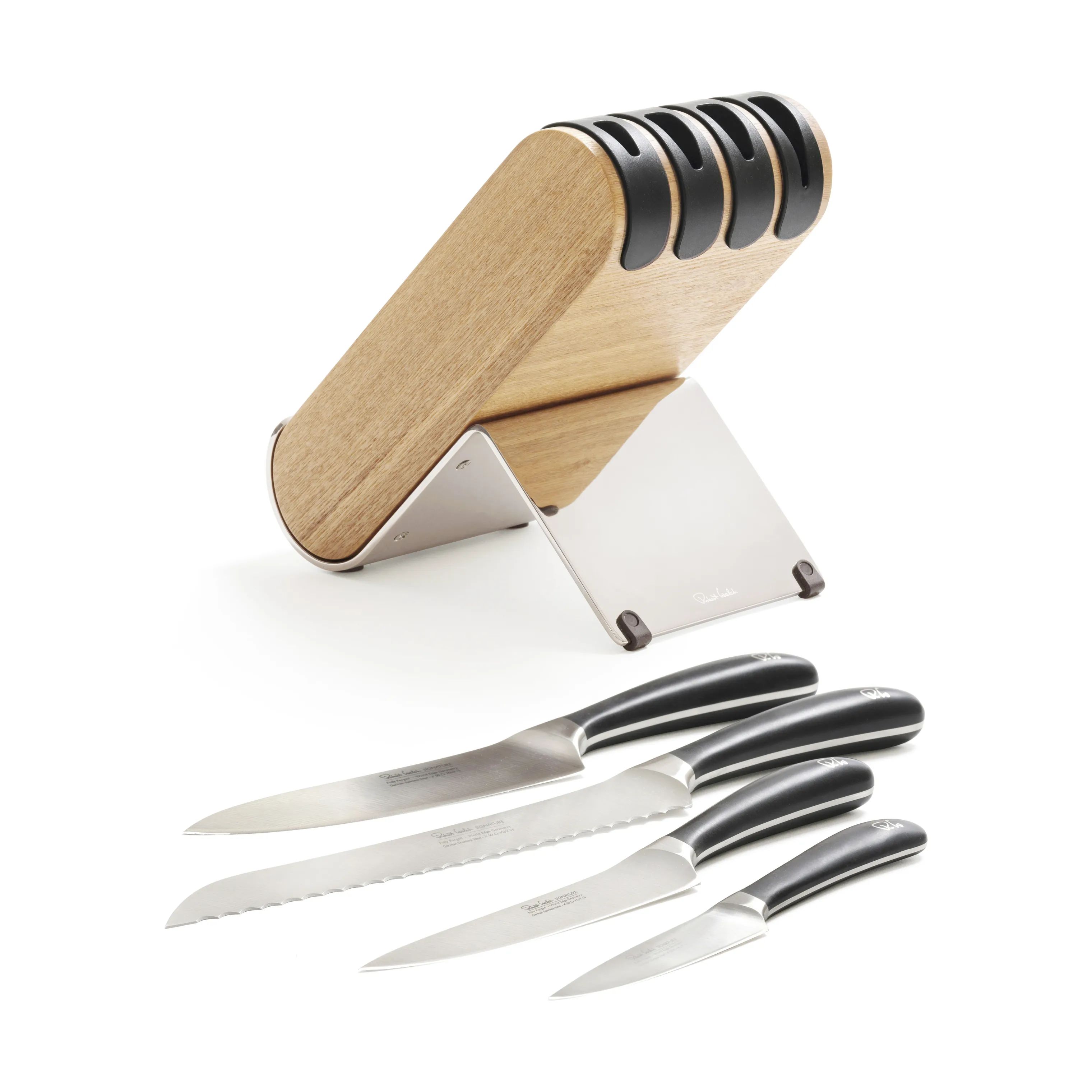 Robert Welch Knivblokke med knive Signature Knivblok - 5 dele i natur/sort, 4